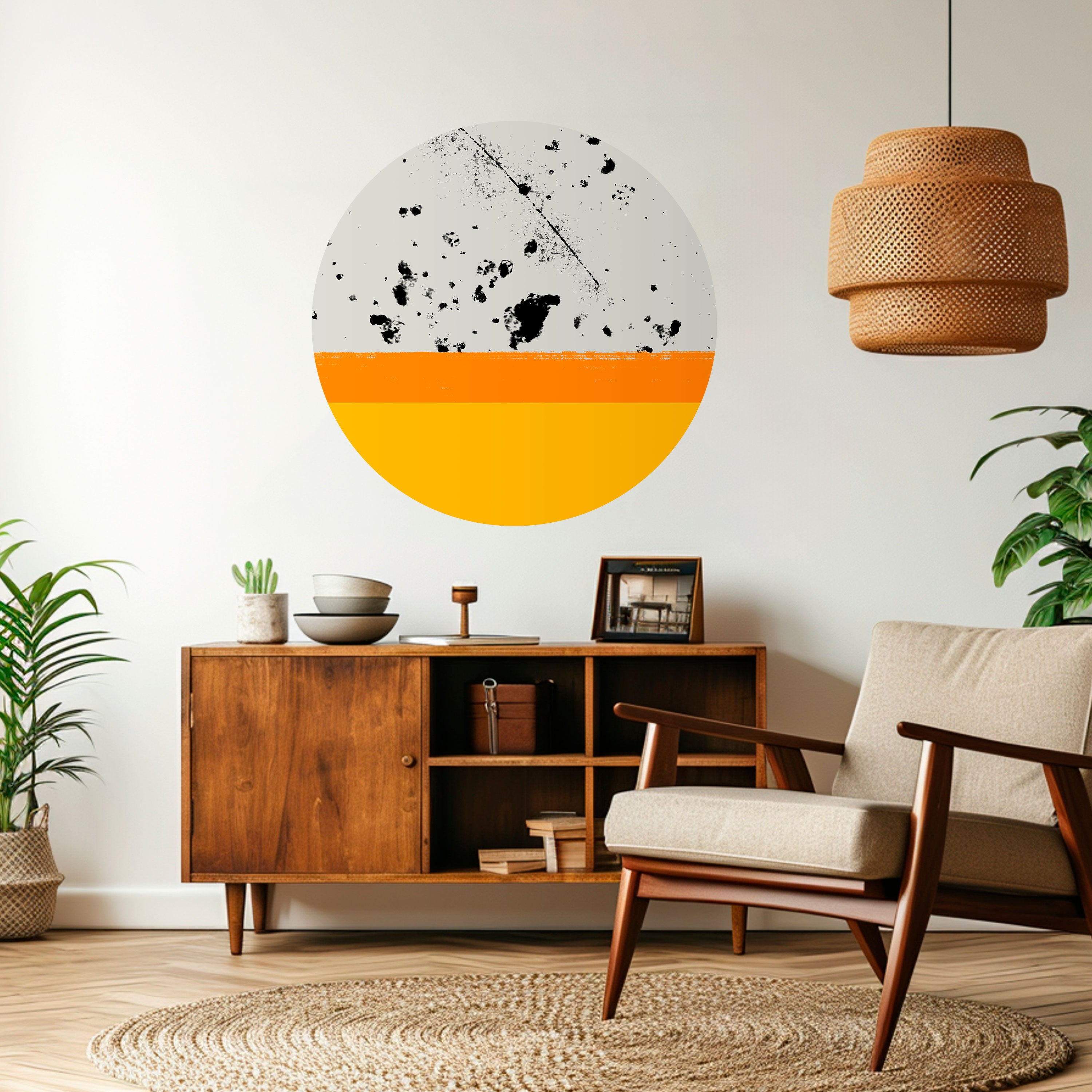 DYED BY ORANGE Naklejka okrągła