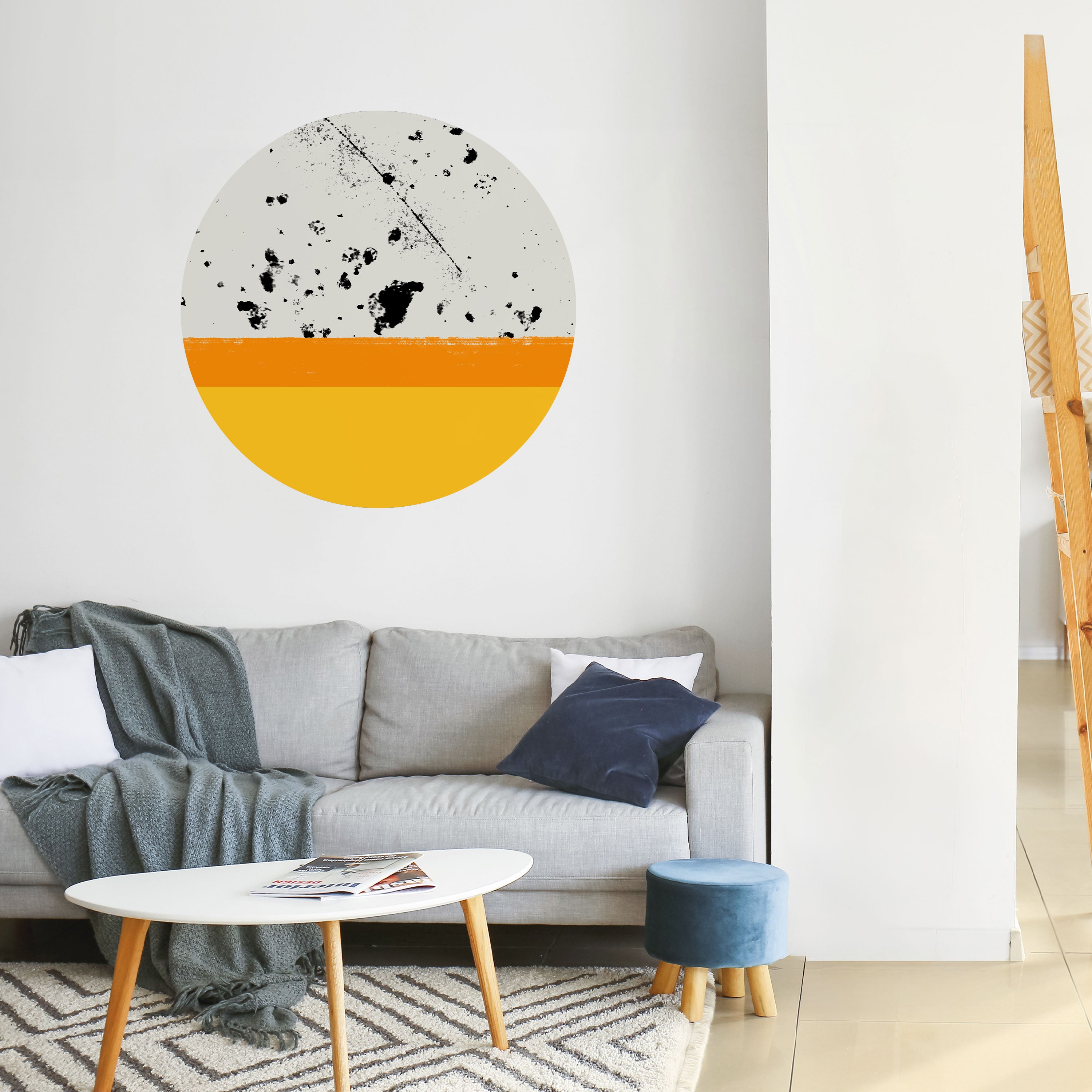 DYED BY ORANGE Naklejka okrągła