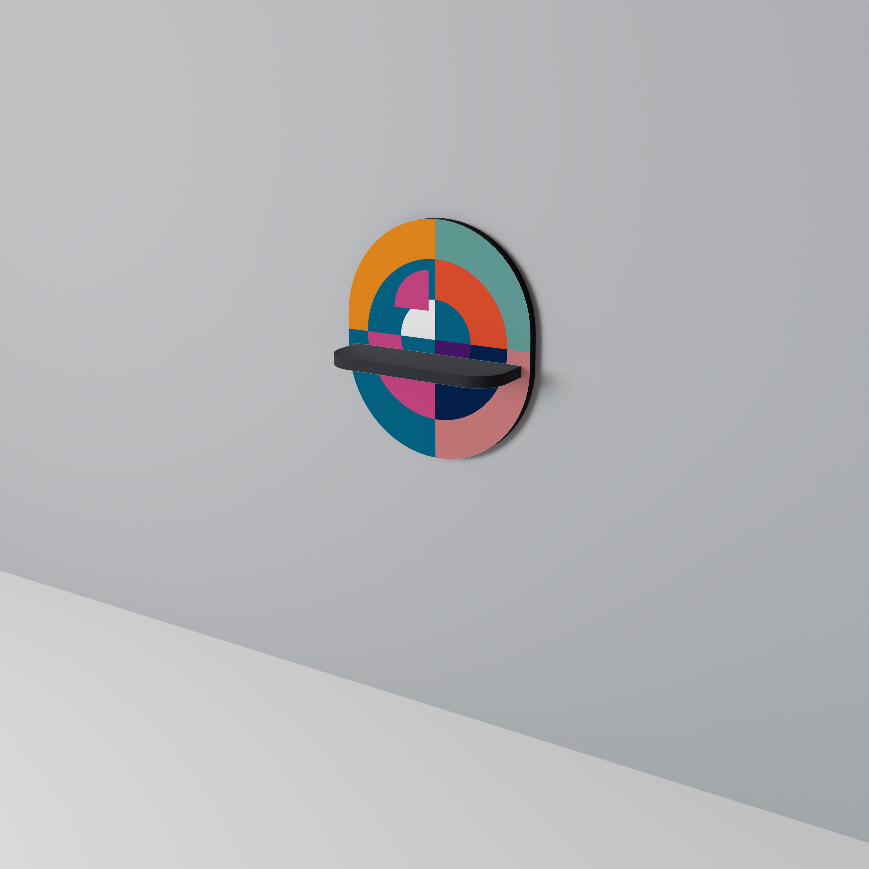 CREATING TOGETHER Półka owalna Czarna