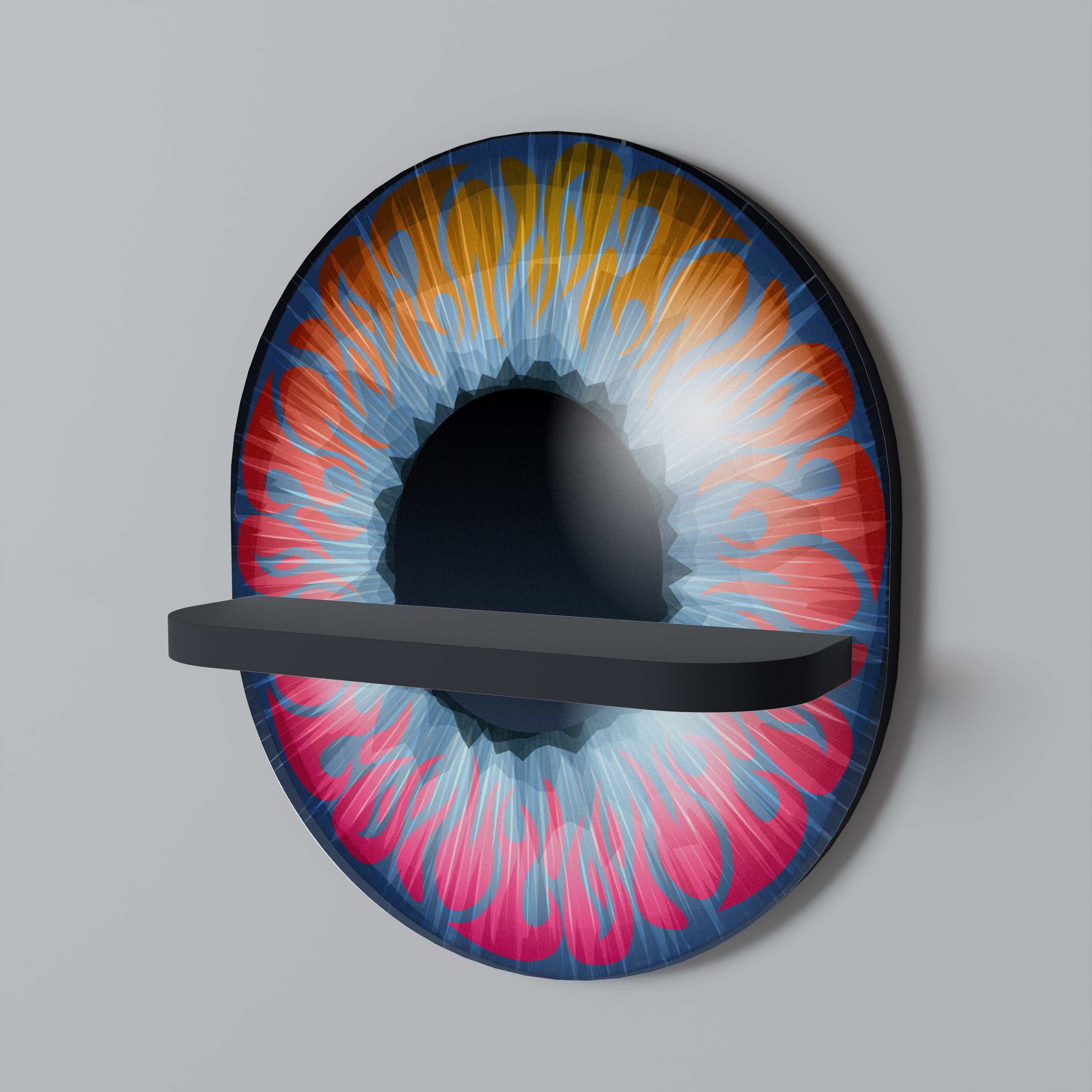 FANTASY EYE Półka owalna Czarna