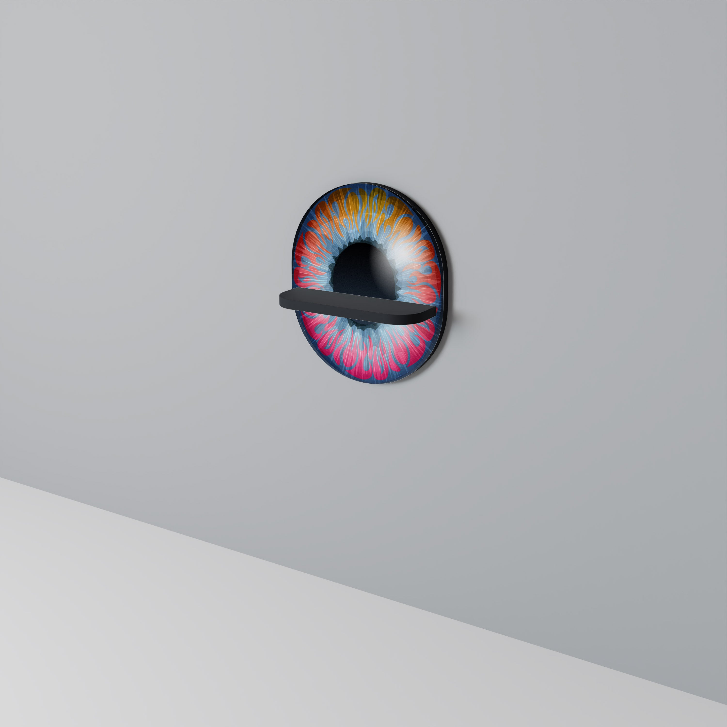 FANTASY EYE Półka owalna Czarna