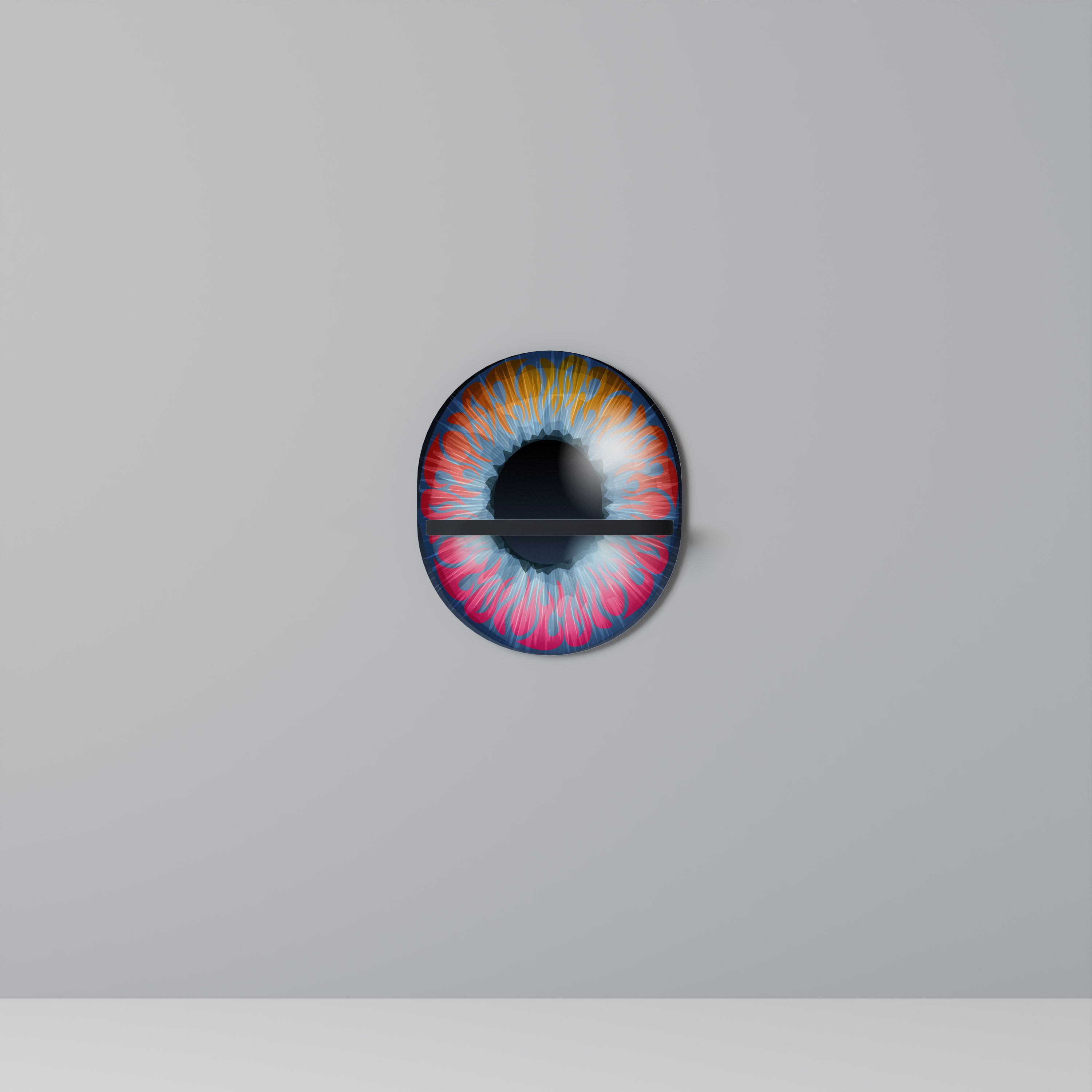 FANTASY EYE Półka owalna Czarna