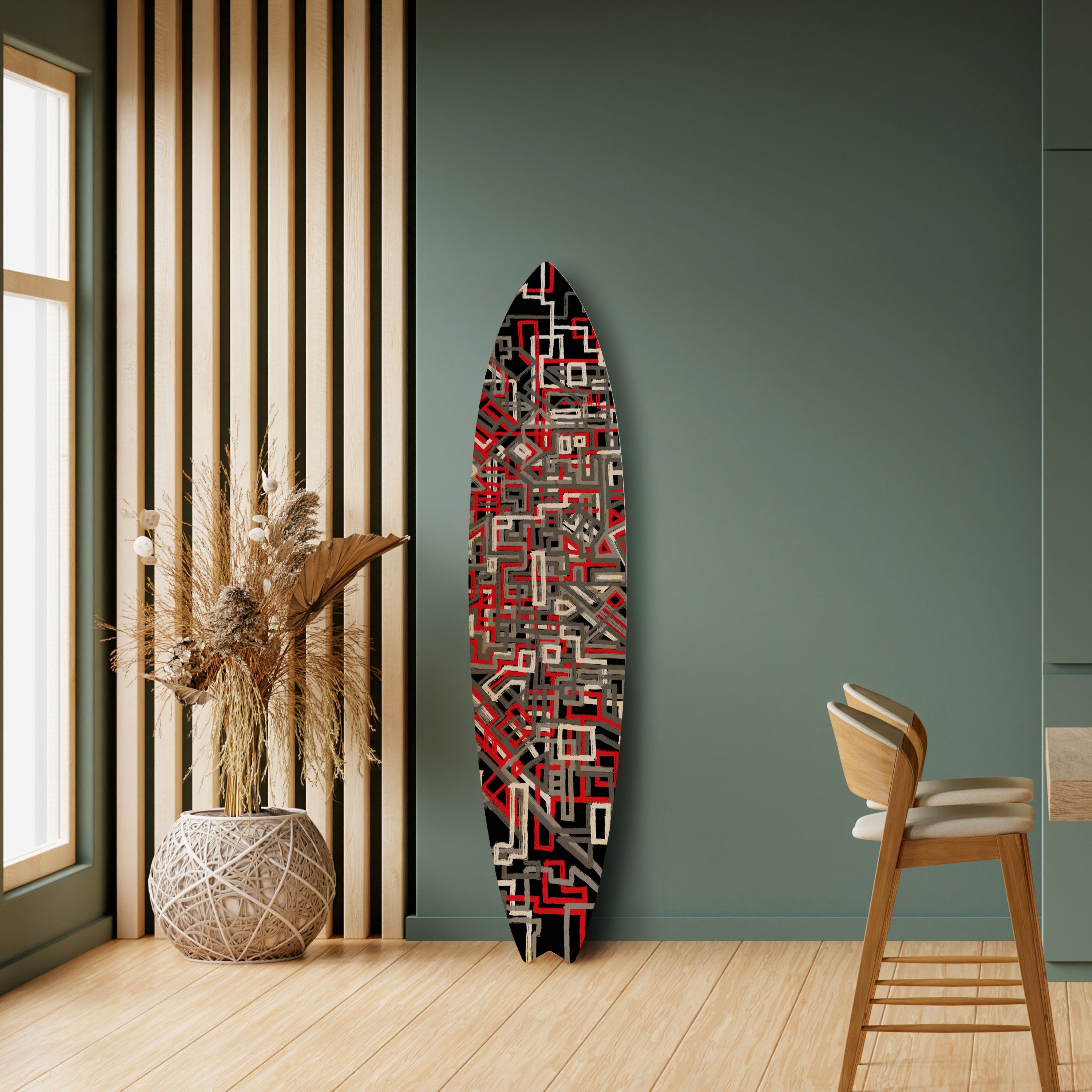 BROKEN LINES Dekoracyjna deska surfingowa