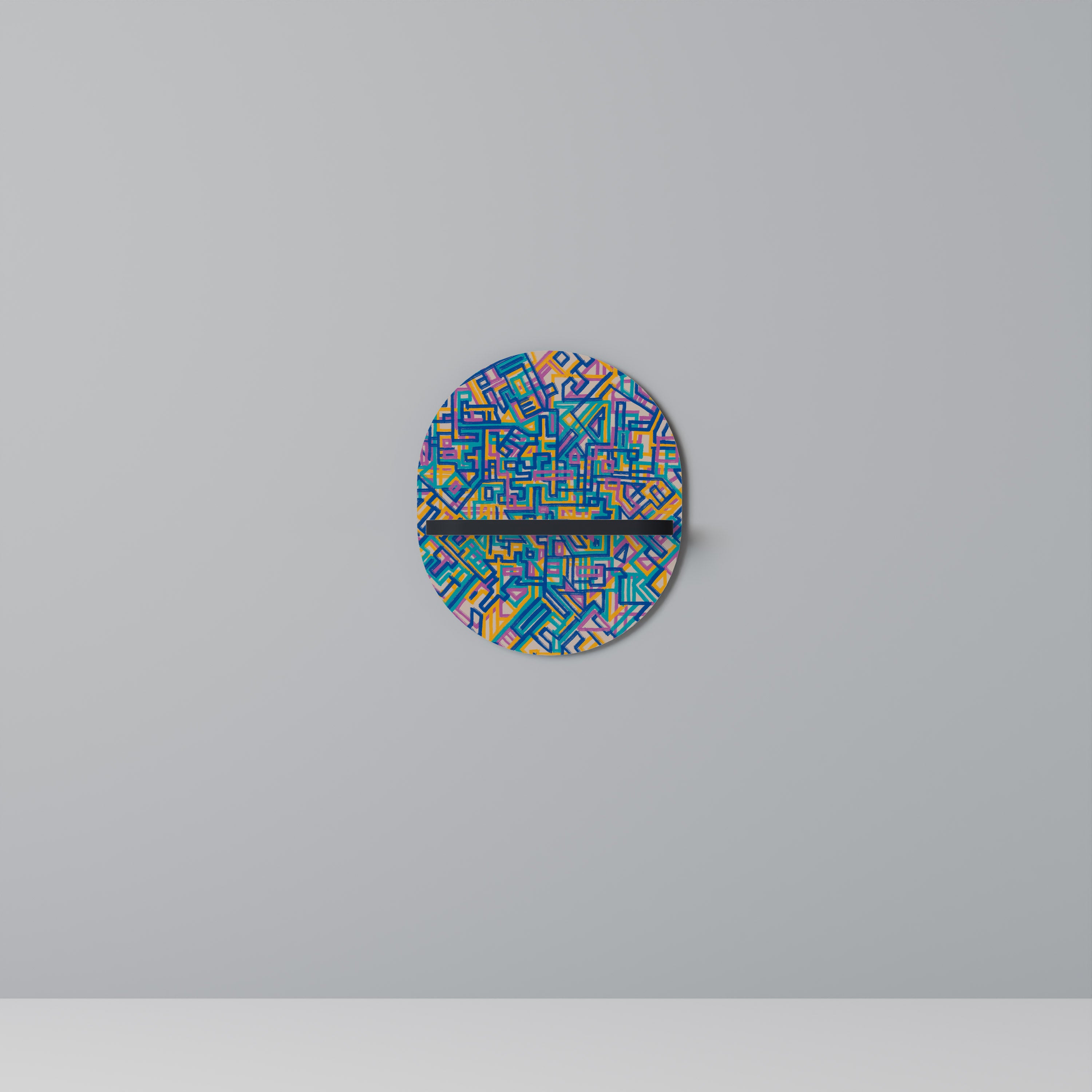 MEMORIES MAP Półka owalna Czarna