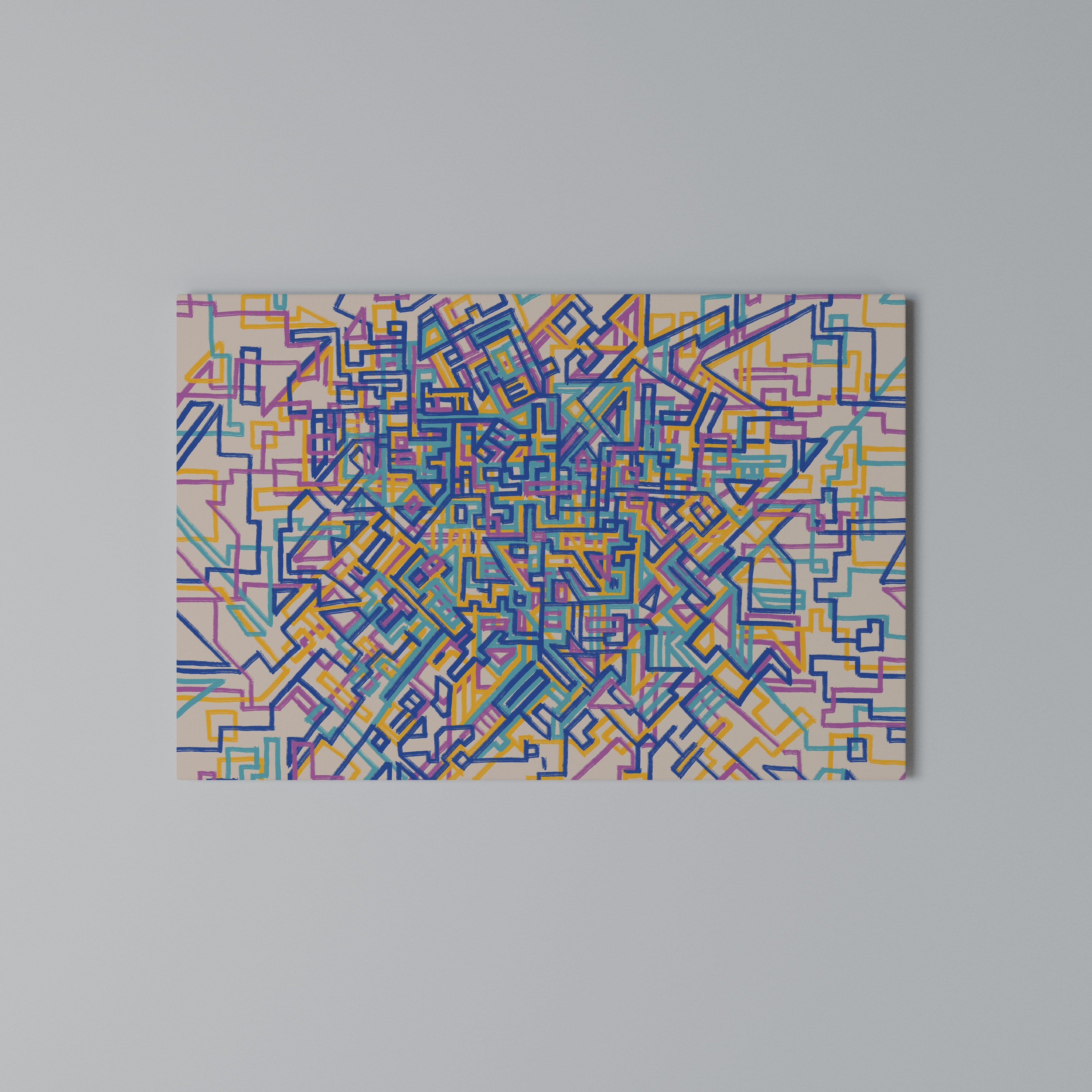 MEMORIES MAP Poziomy obraz na płótnie