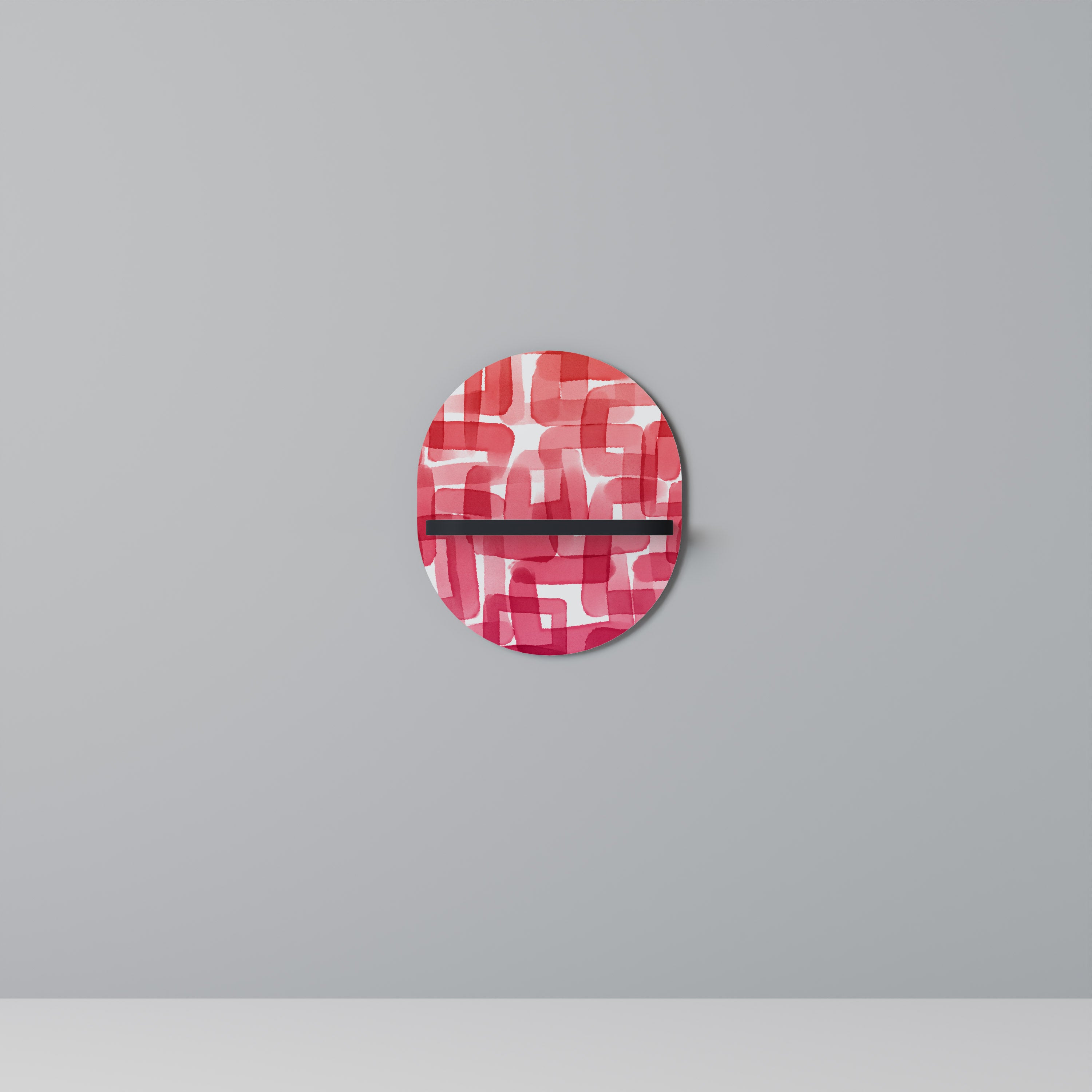 KALEIDOSCOPIC CUBISM Półka owalna Czarna