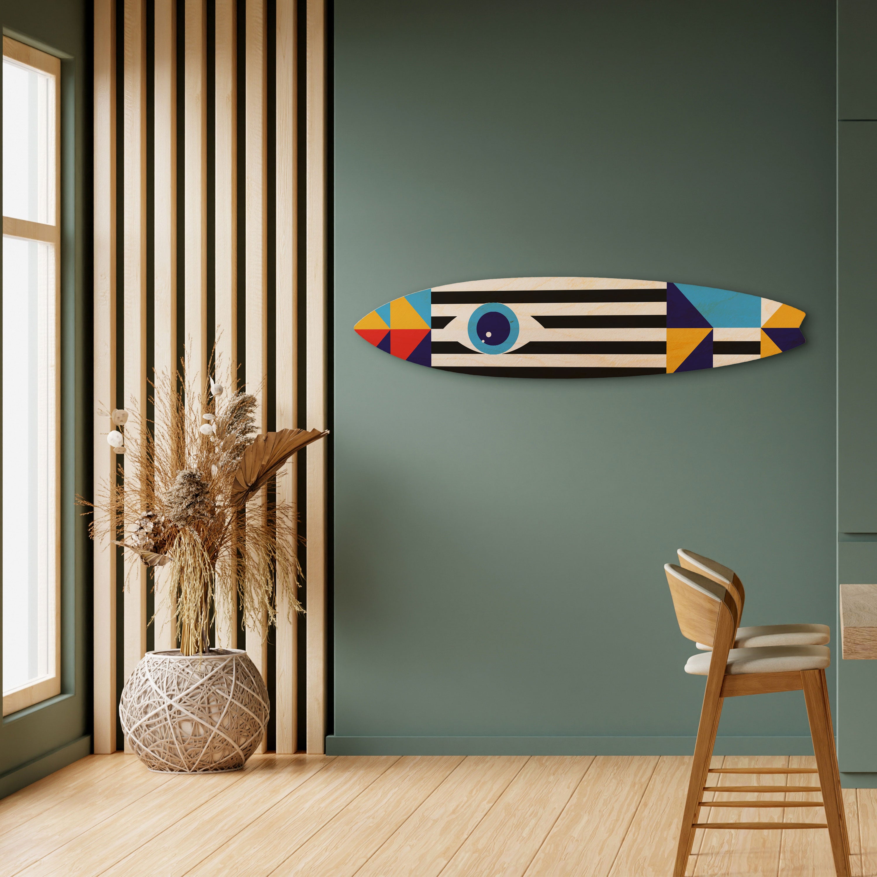 ABSTRACTION AND GEOMETRY Dekoracyjna deska surfingowa