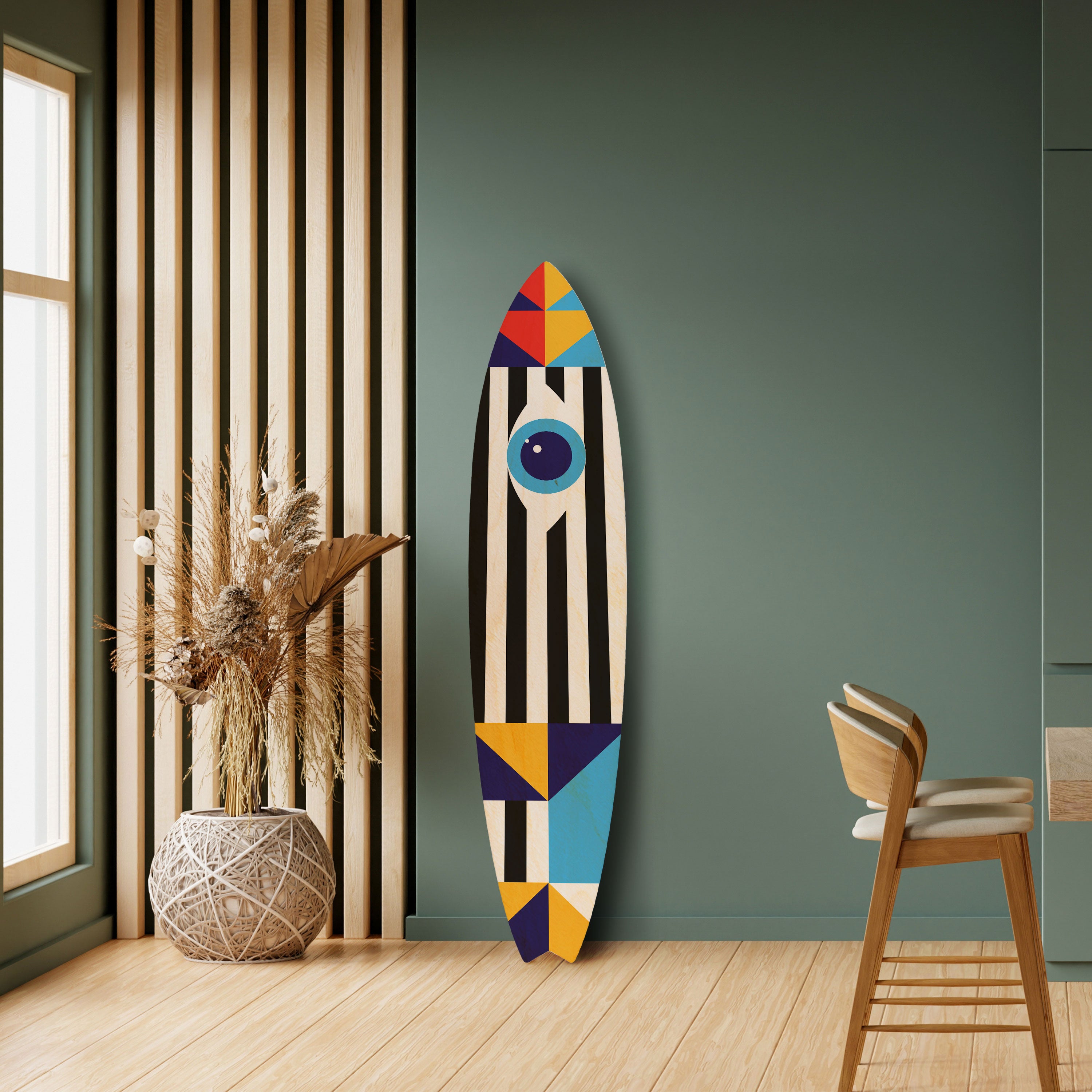 ABSTRACTION AND GEOMETRY Dekoracyjna deska surfingowa