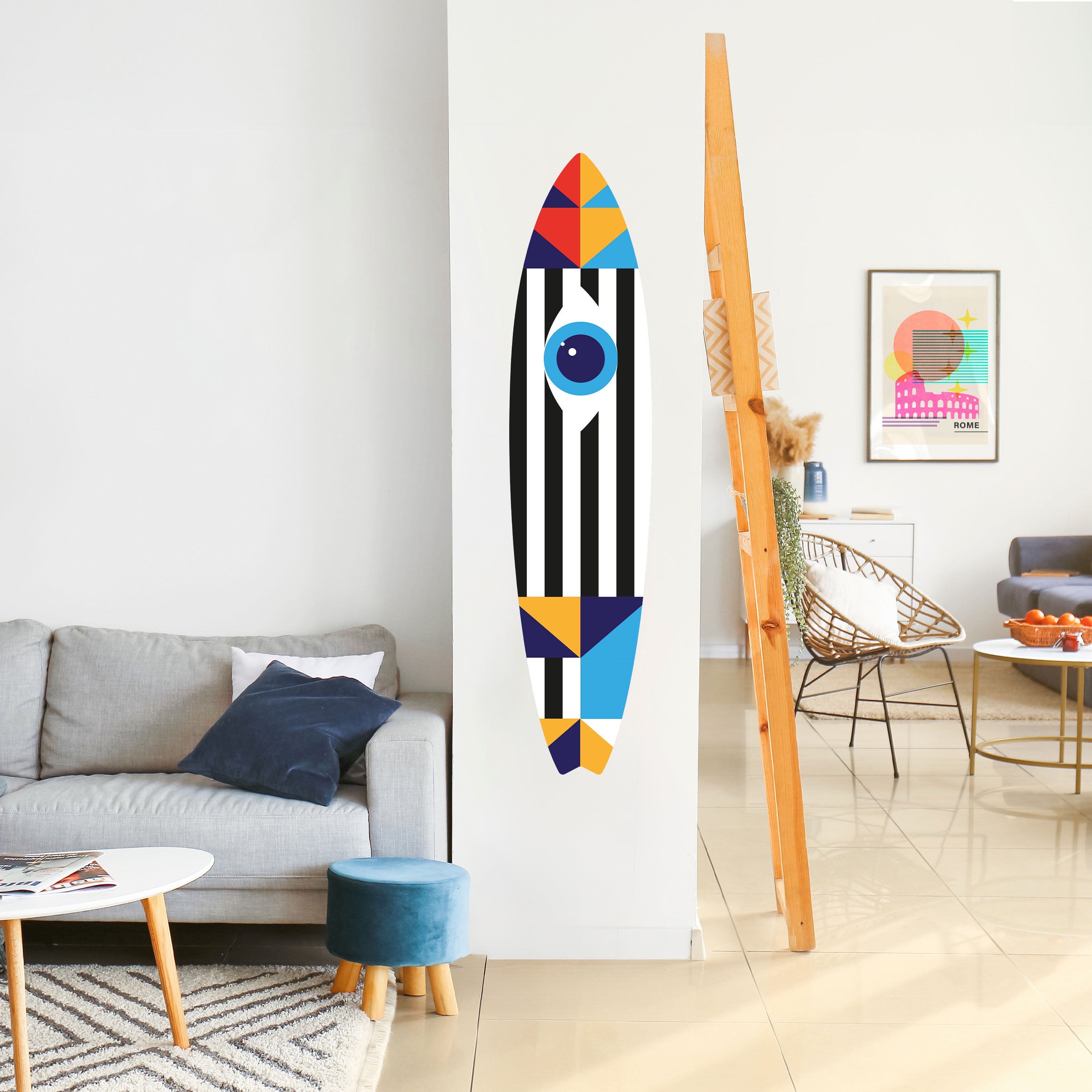 ABSTRACTION AND GEOMETRY Naklejka - deska surfingowa