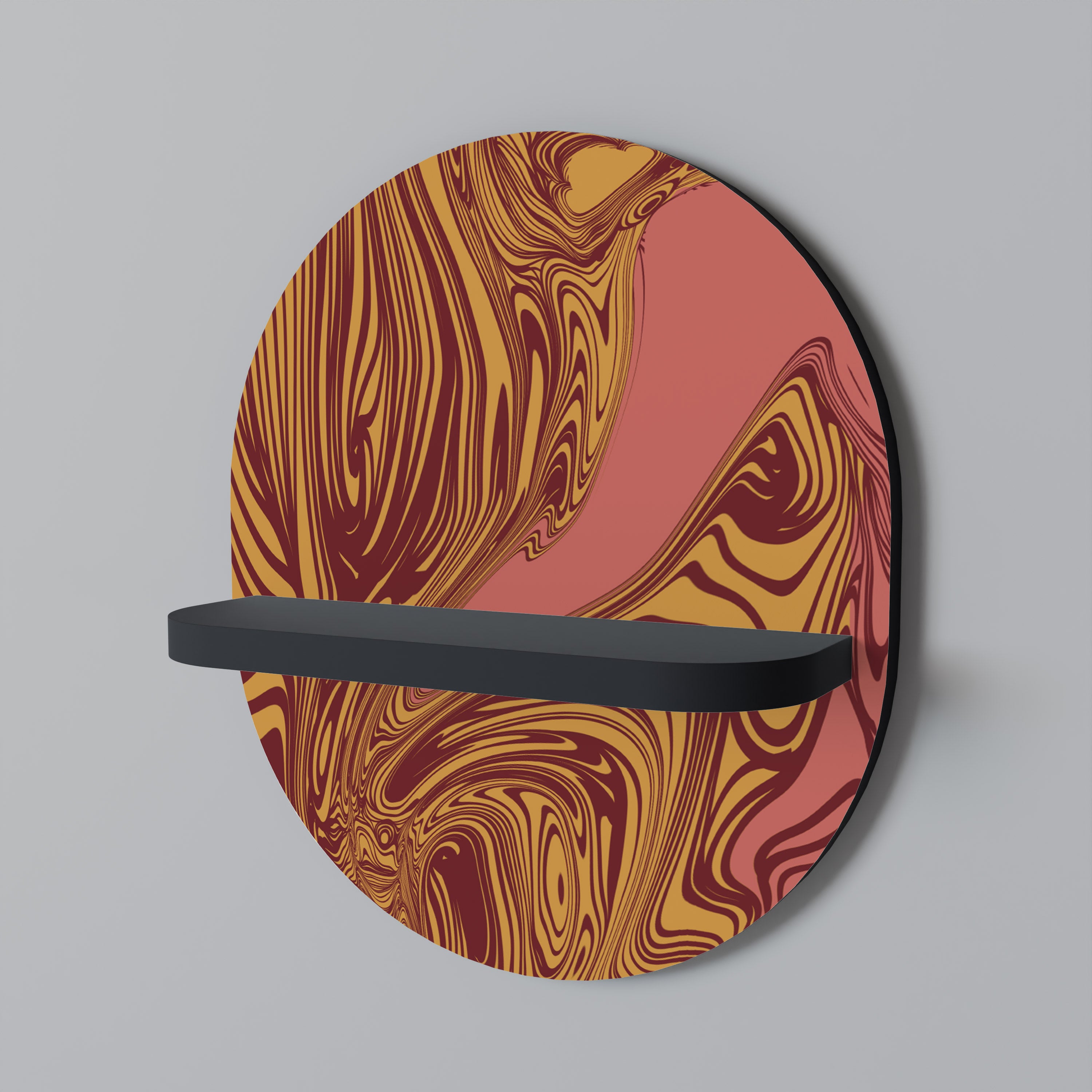 FLOATING THOUGHTS Półka owalna Czarna