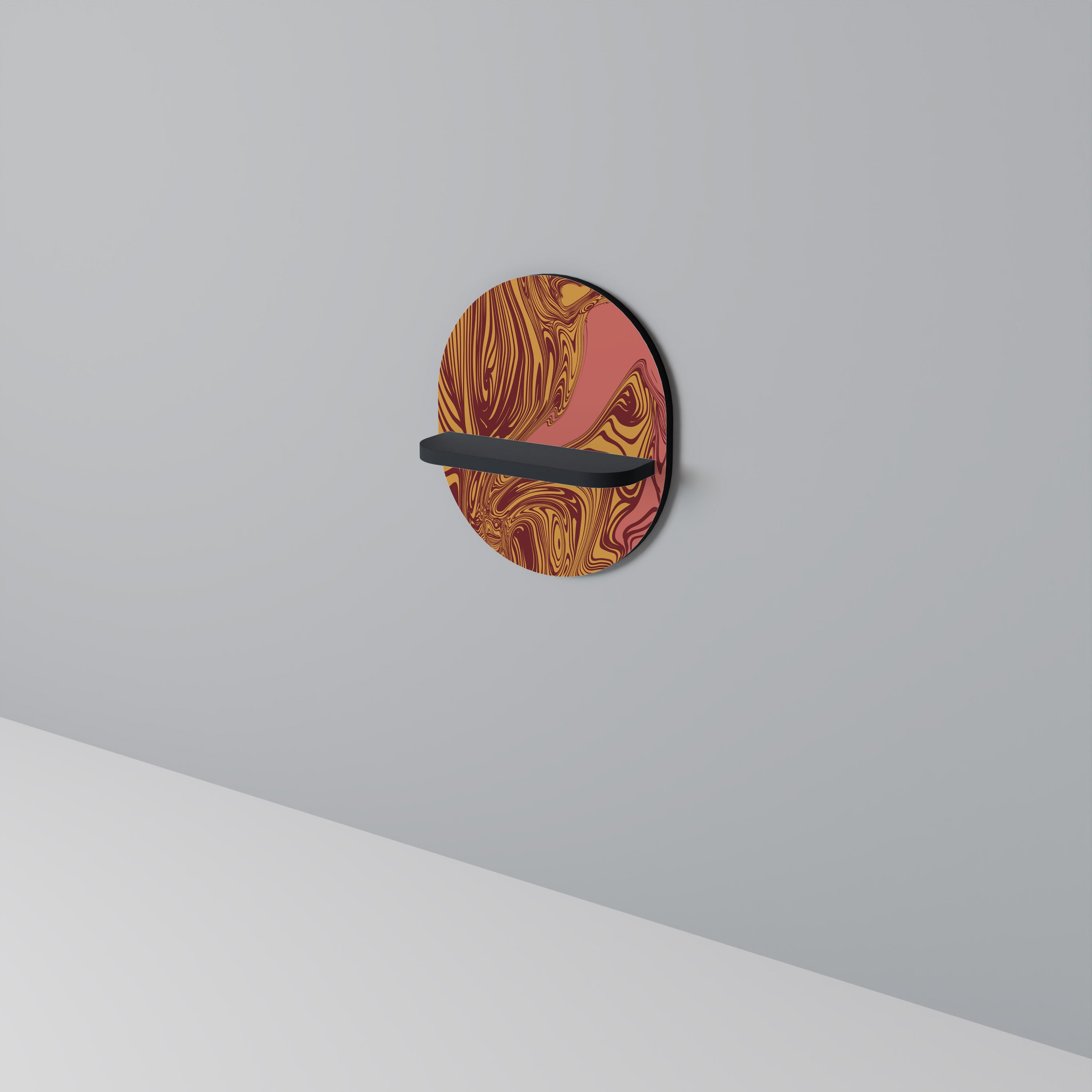 FLOATING THOUGHTS Półka owalna Czarna