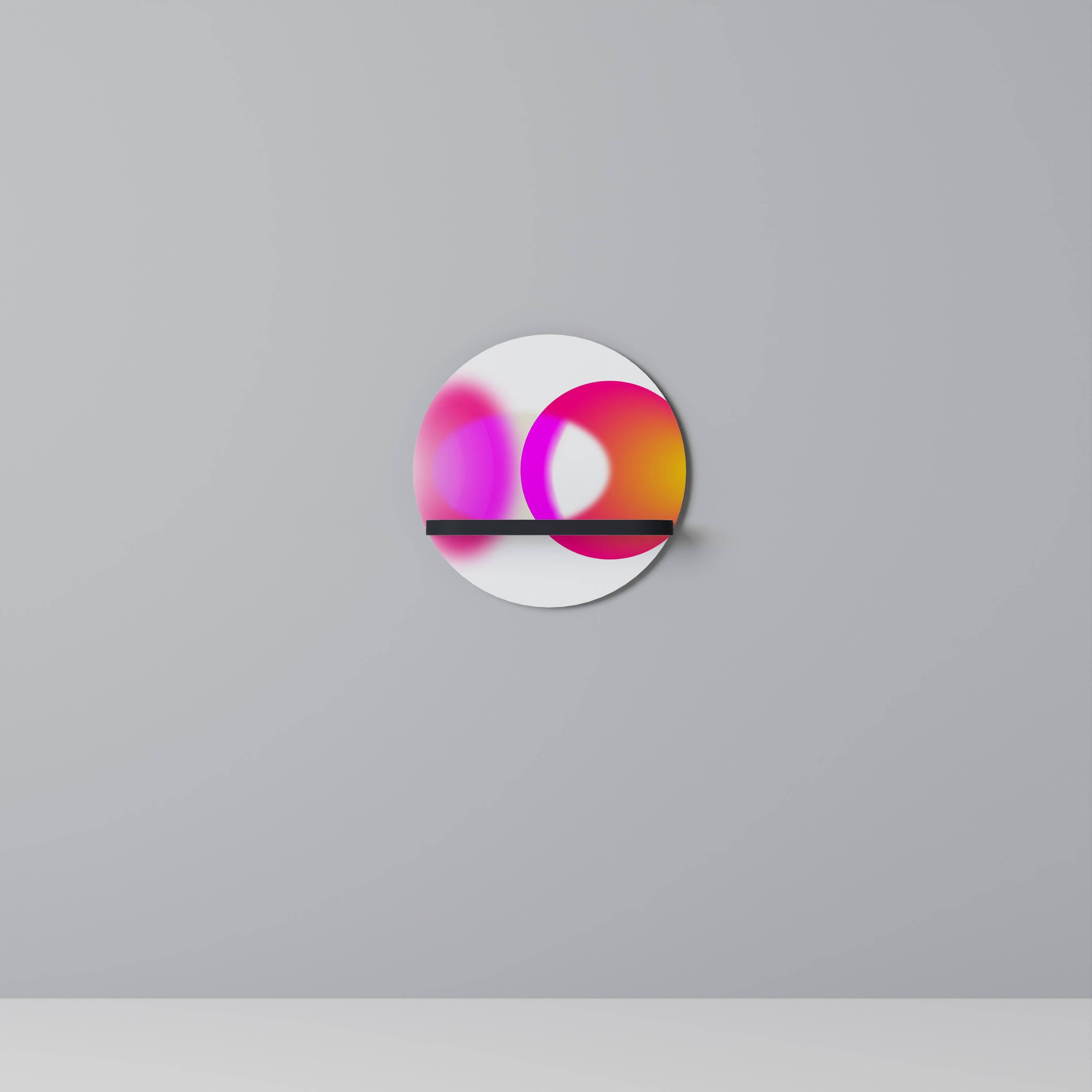 SYMPHONY OF COLORS Półka okrągła Czarna