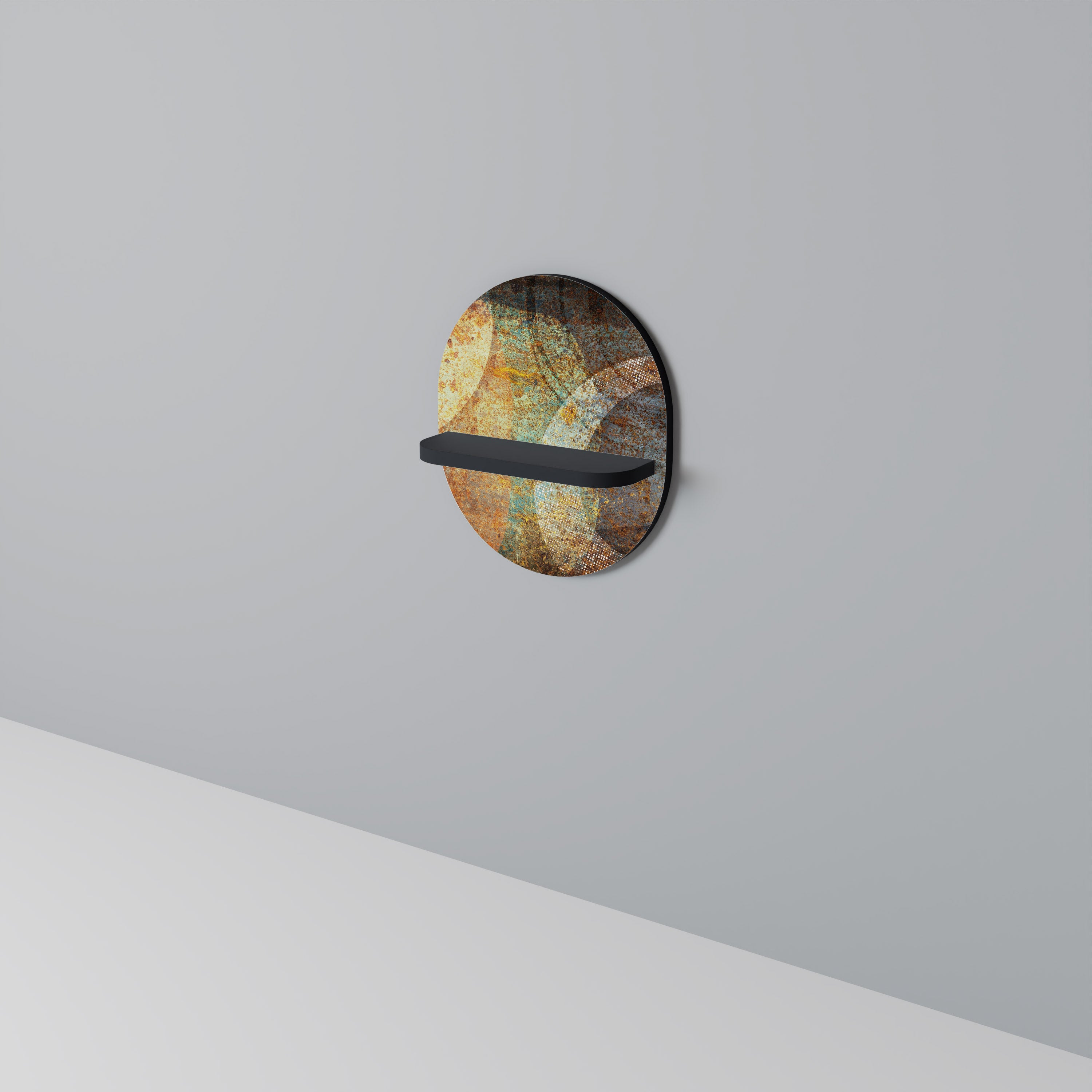 ANTIQUE AURA Półka owalna Czarna