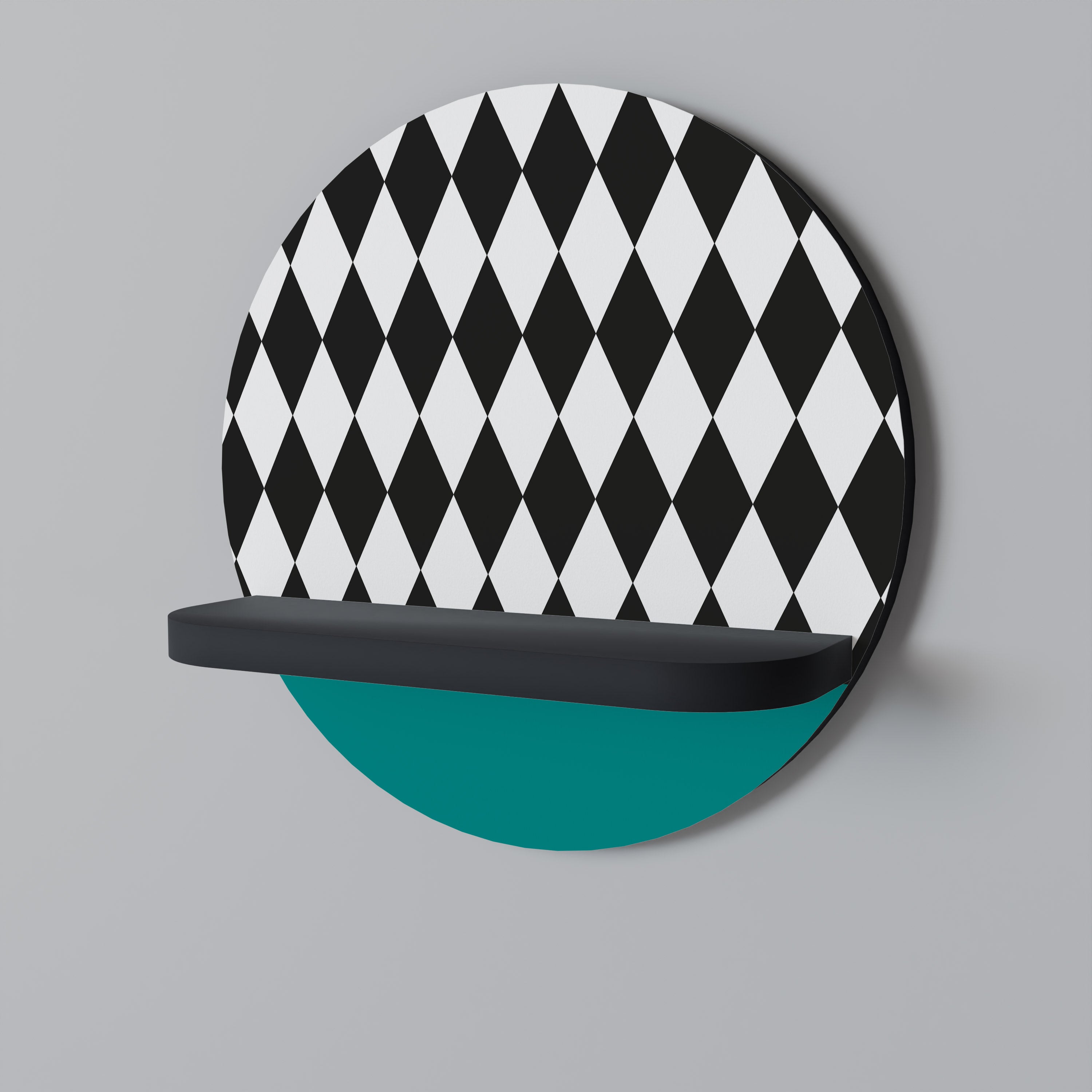 ANGULAR AESTHETIC Półka okrągła Czarna