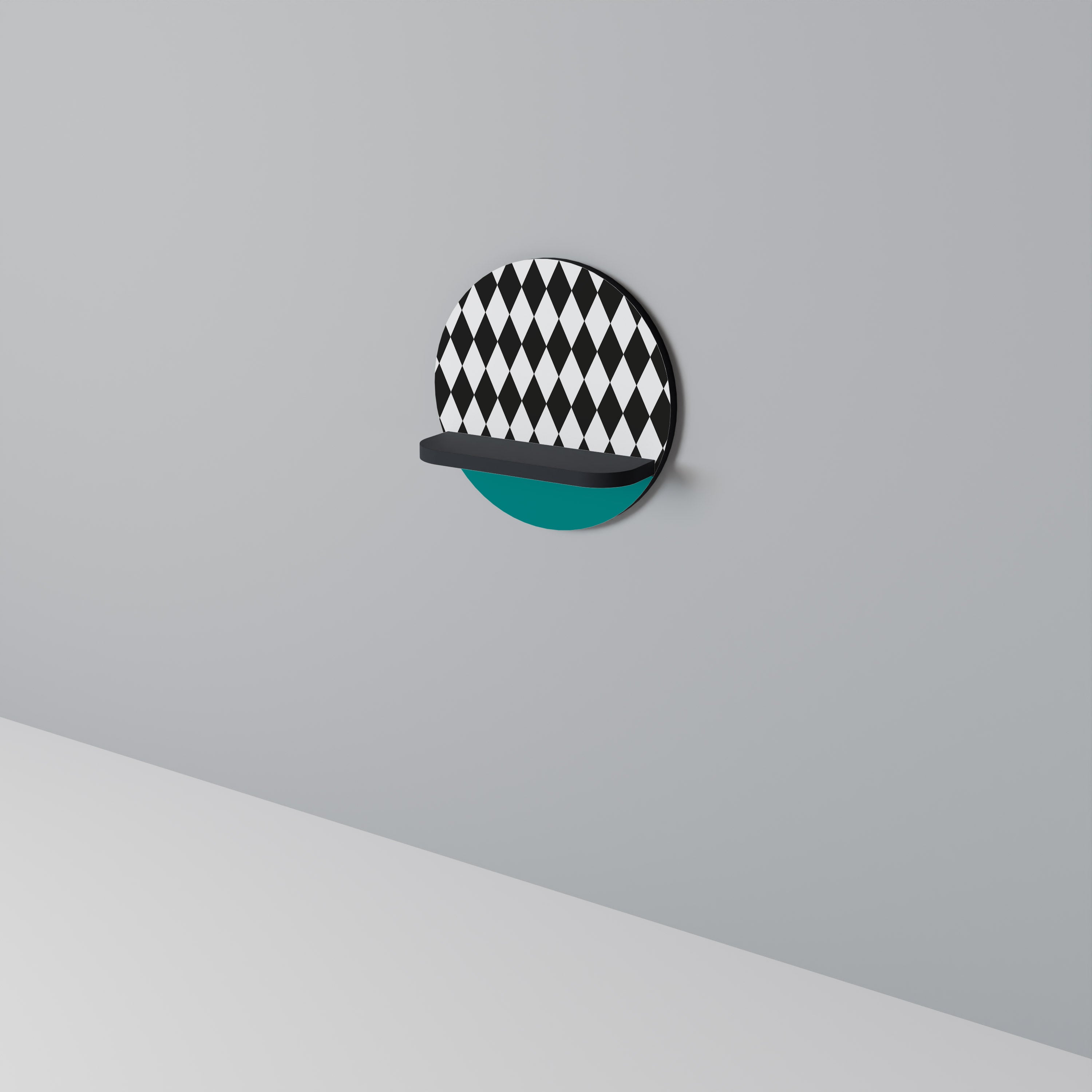 ANGULAR AESTHETIC Półka okrągła Czarna