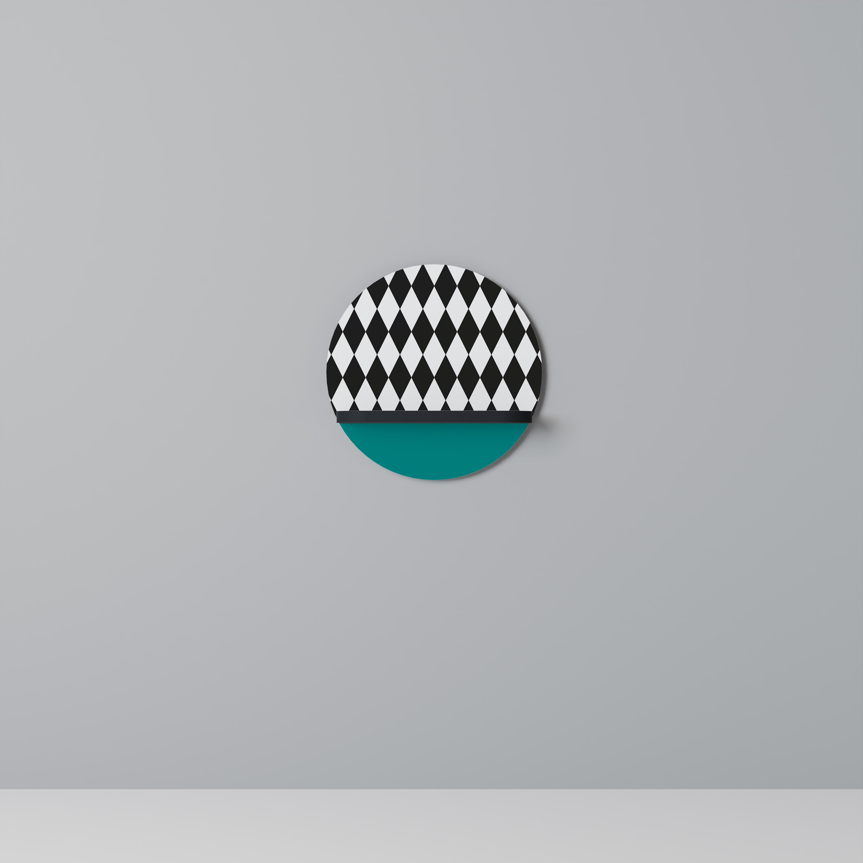 ANGULAR AESTHETIC Półka okrągła Czarna