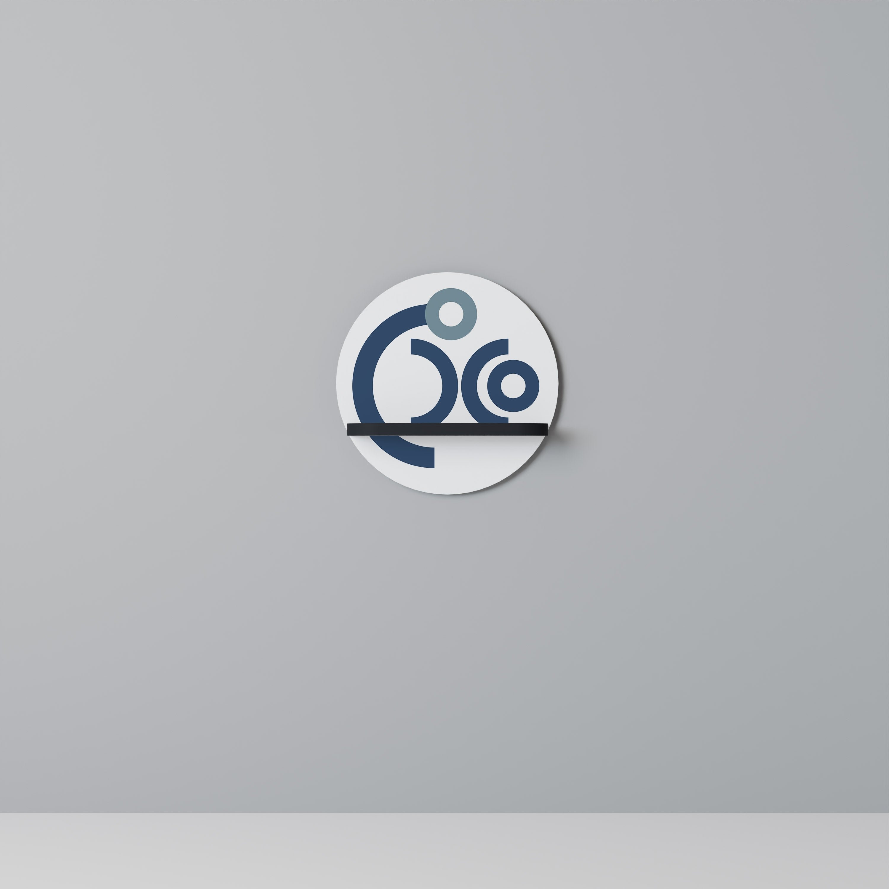 ORB DESIGN Półka okrągła Czarna