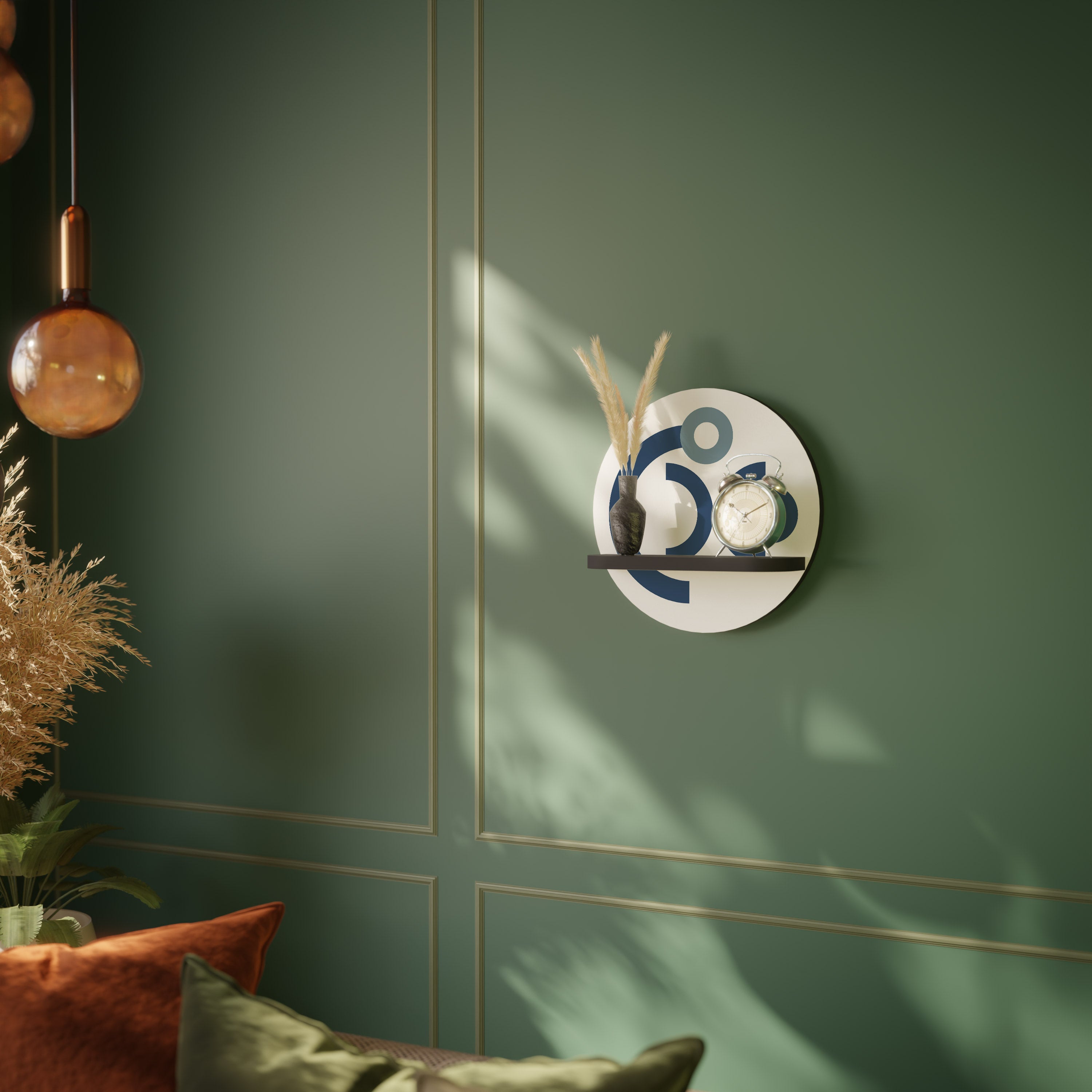 ORB DESIGN Półka okrągła Czarna