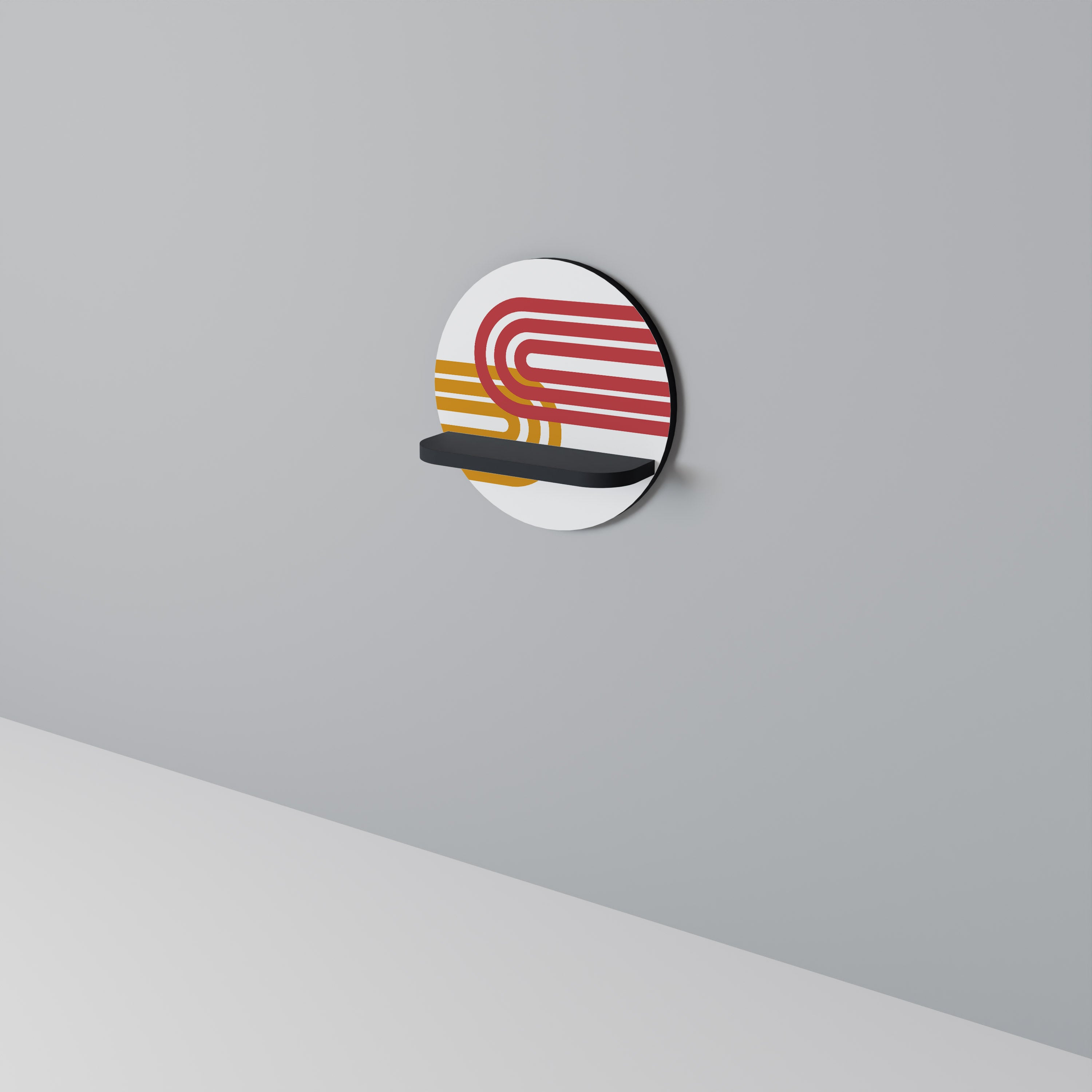 CIRCLELINE DECOR Półka okrągła Czarna
