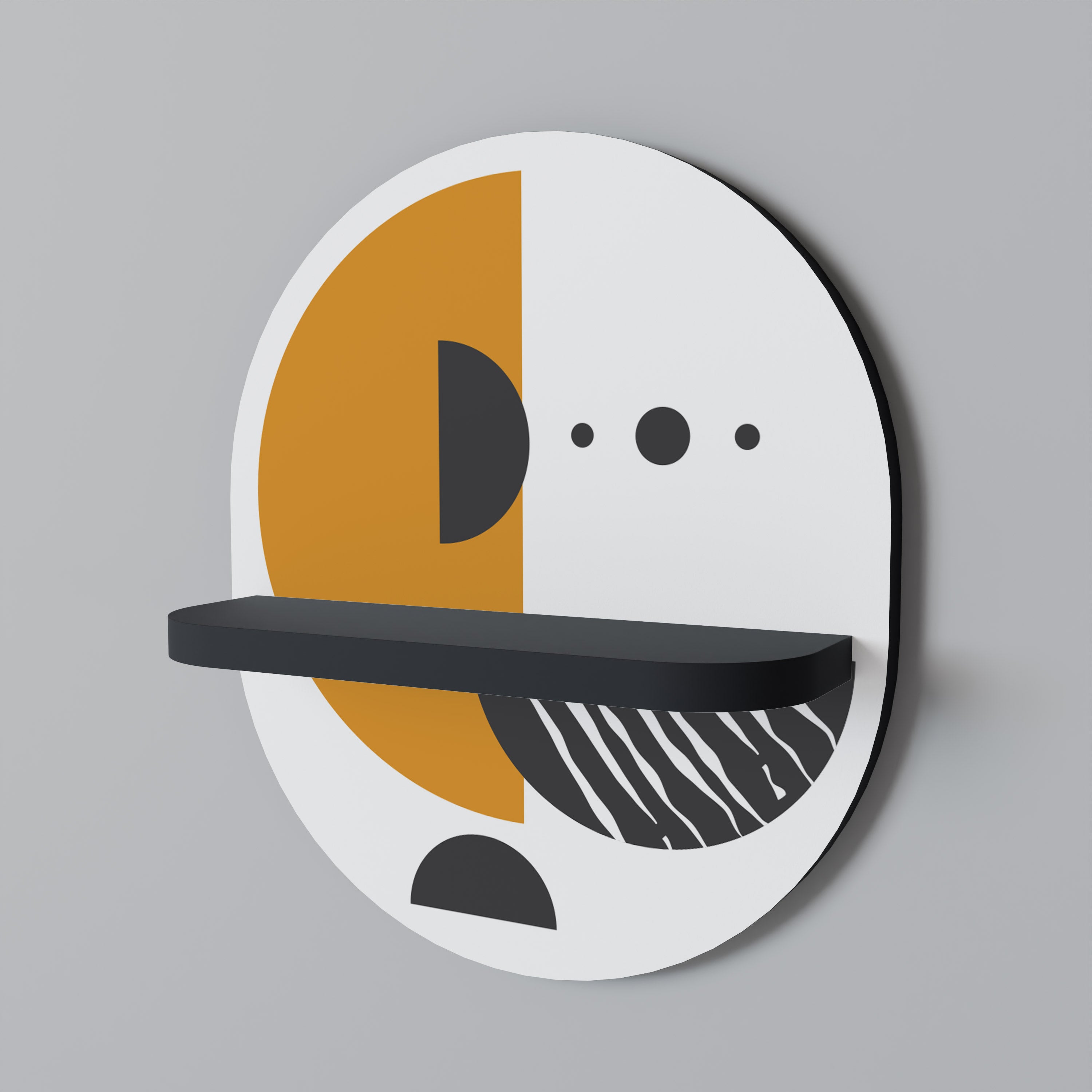 MOONLIT EUPHORIA Półka owalna Czarna