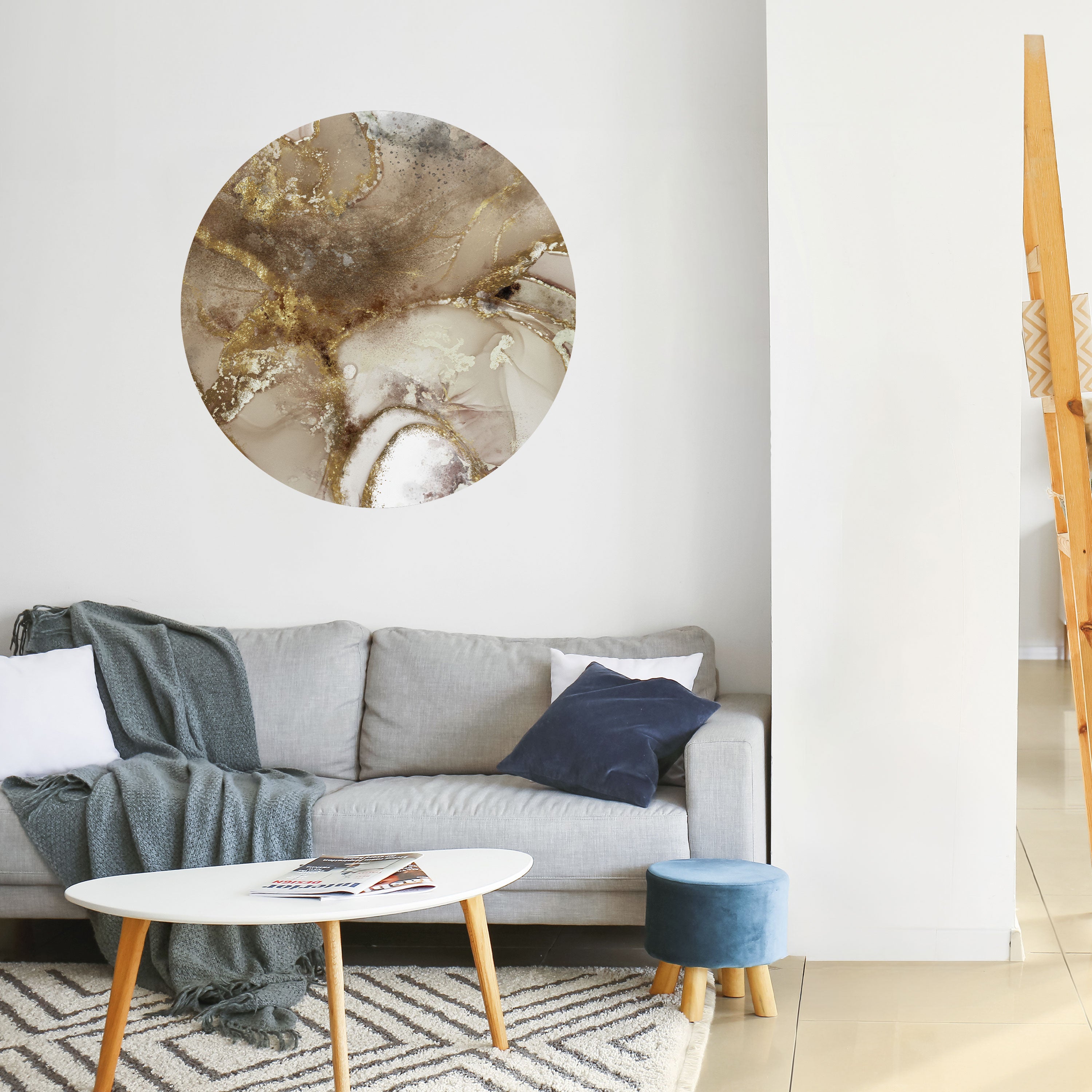 CALMING STREAMS Naklejka okrągła