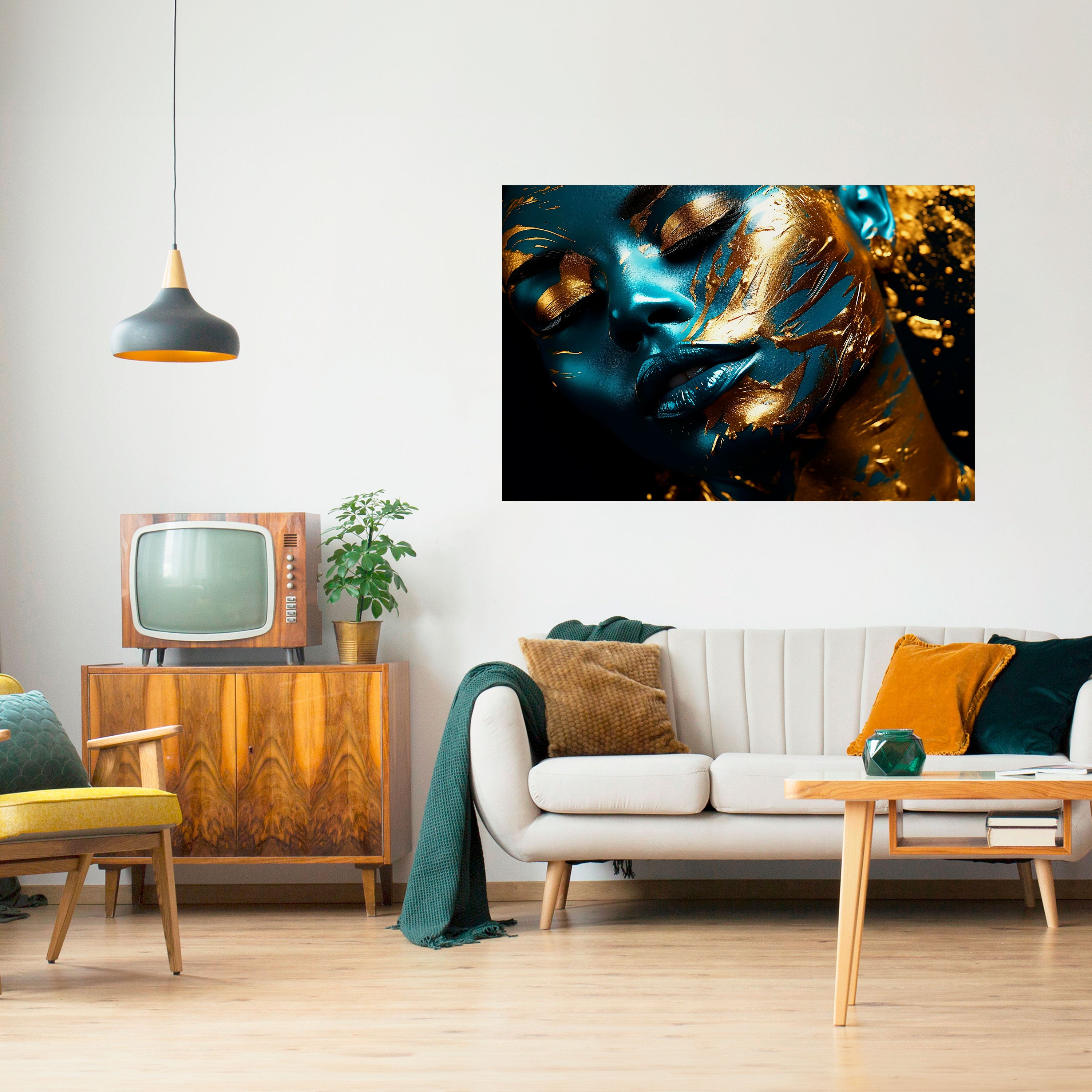 GOLDEN SERENITY Naklejka/Plakat poziomy