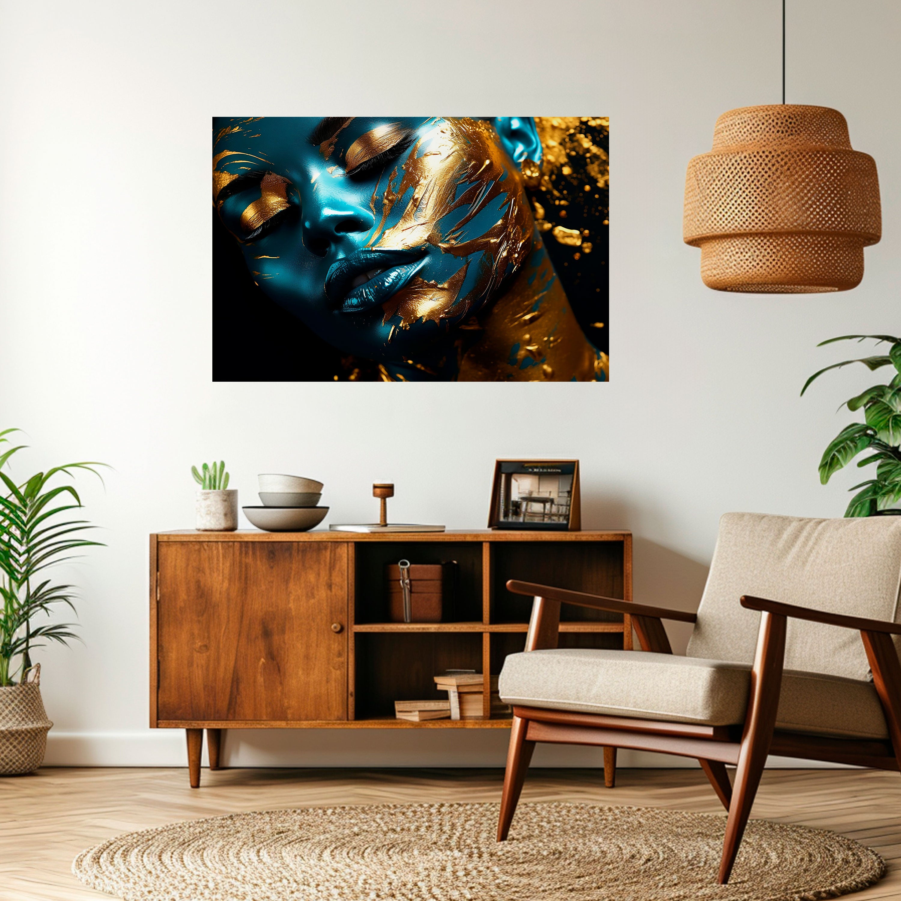 GOLDEN SERENITY Naklejka/Plakat poziomy
