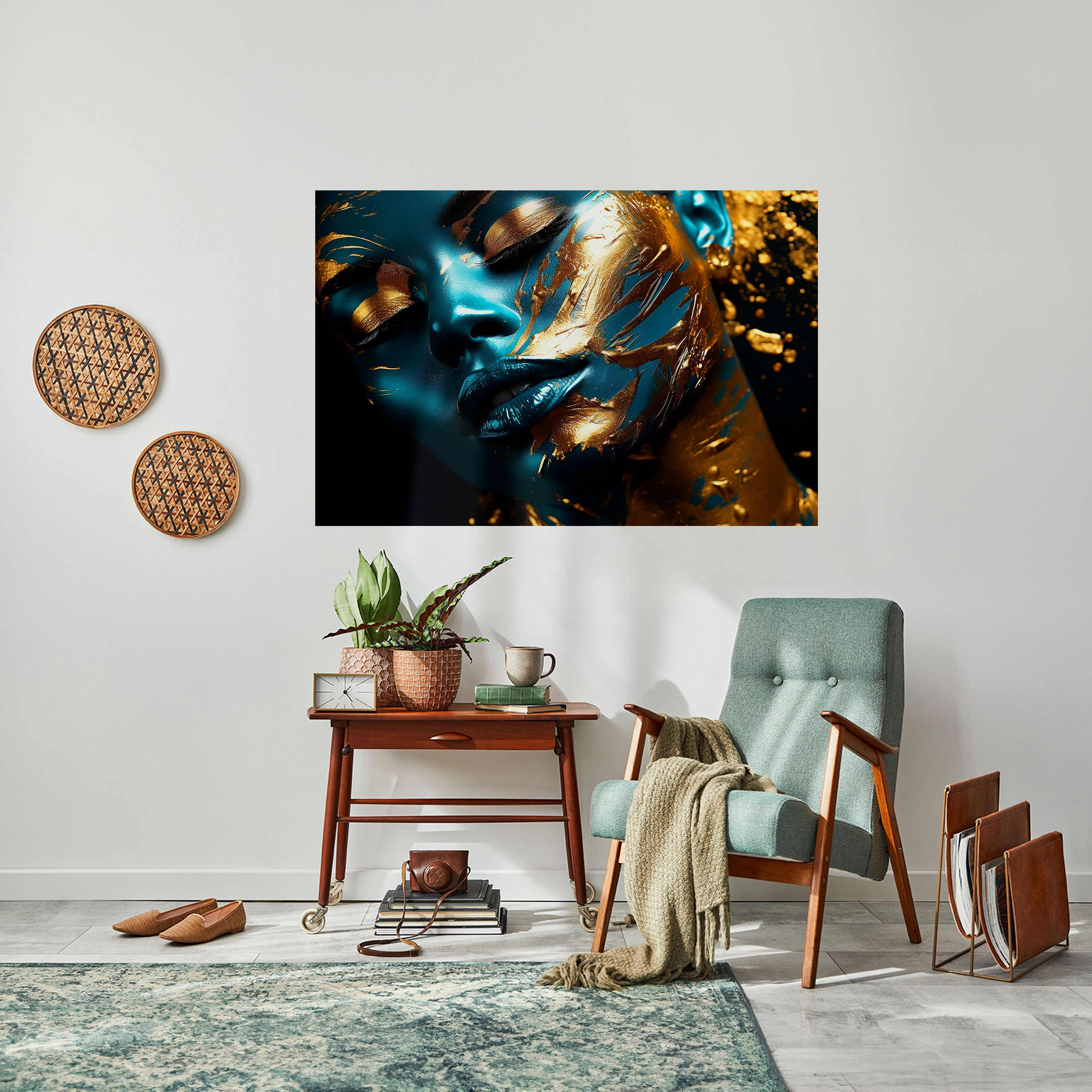 GOLDEN SERENITY Naklejka/Plakat poziomy