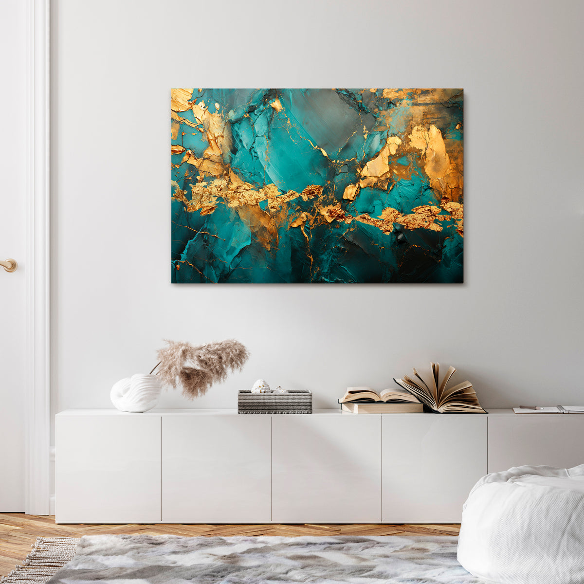CELESTIAL GOLDRUSH Poziomy obraz na płótnie