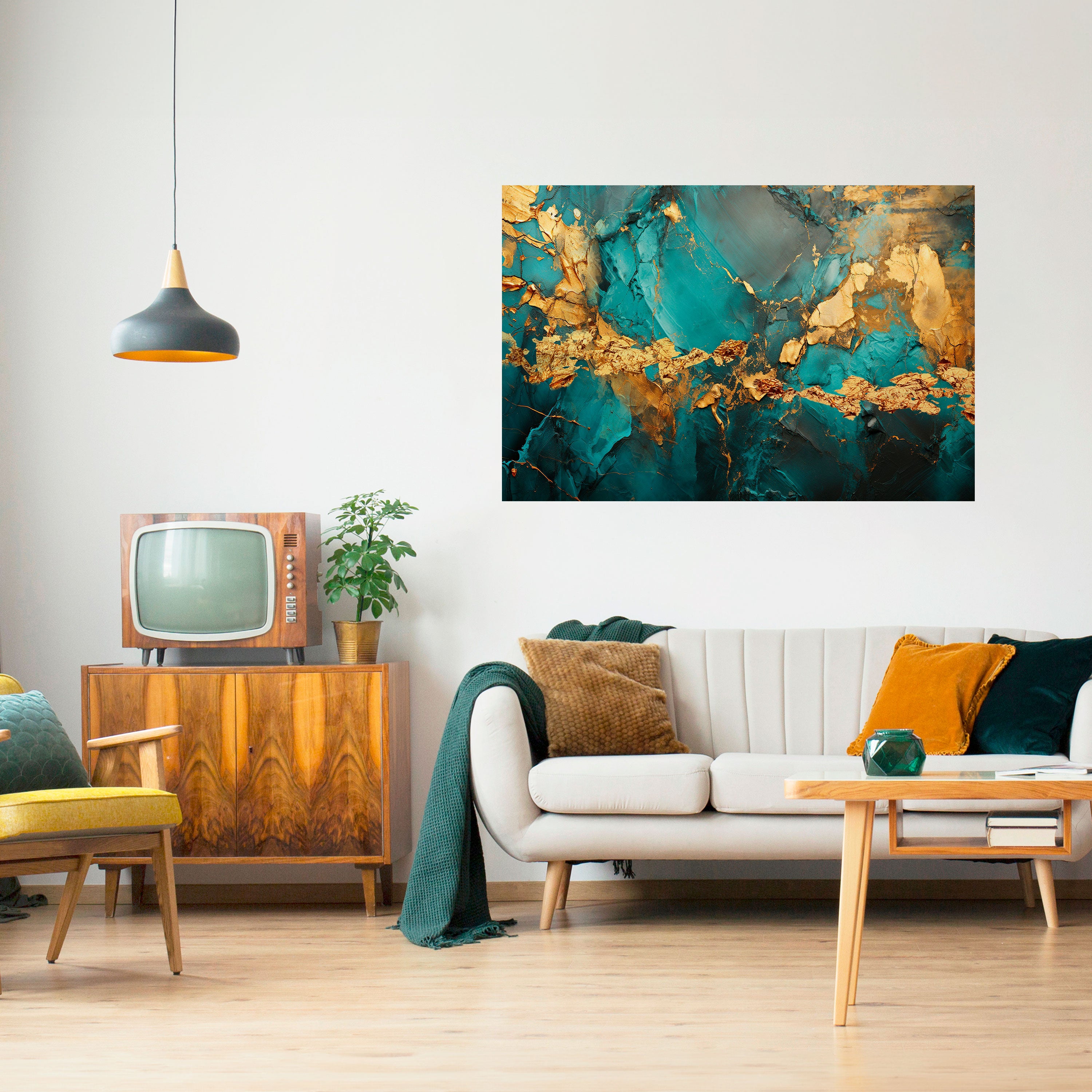 CELESTIAL GOLDRUSH Naklejka/Plakat poziomy