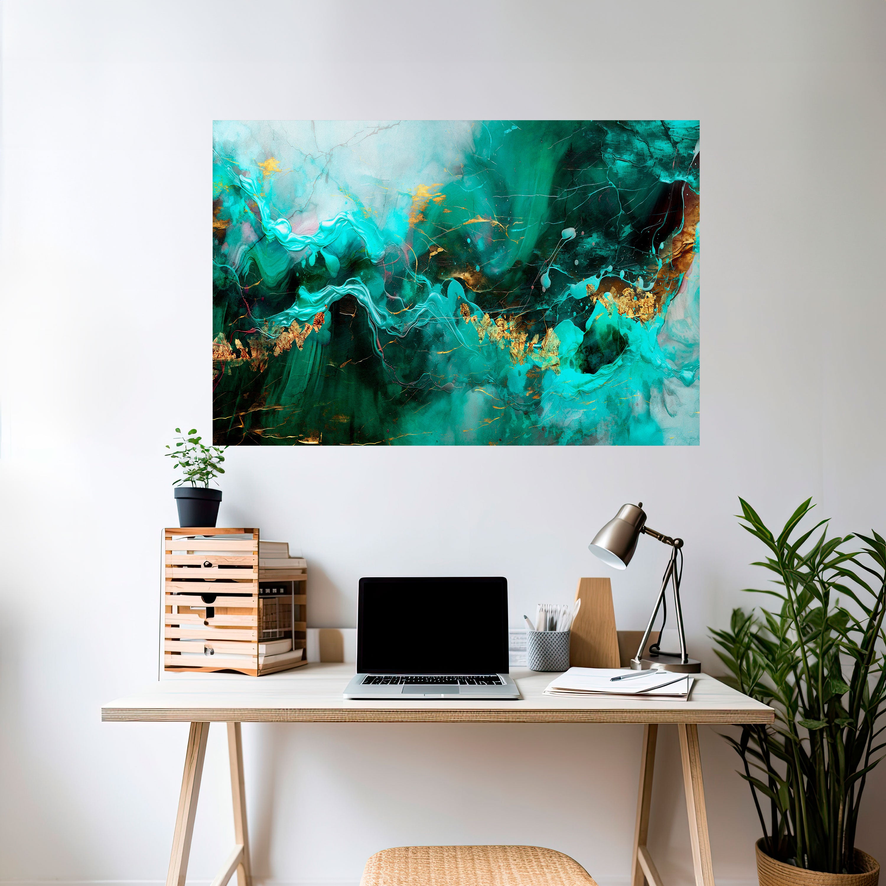 GRACEFUL WAVES Naklejka/Plakat poziomy