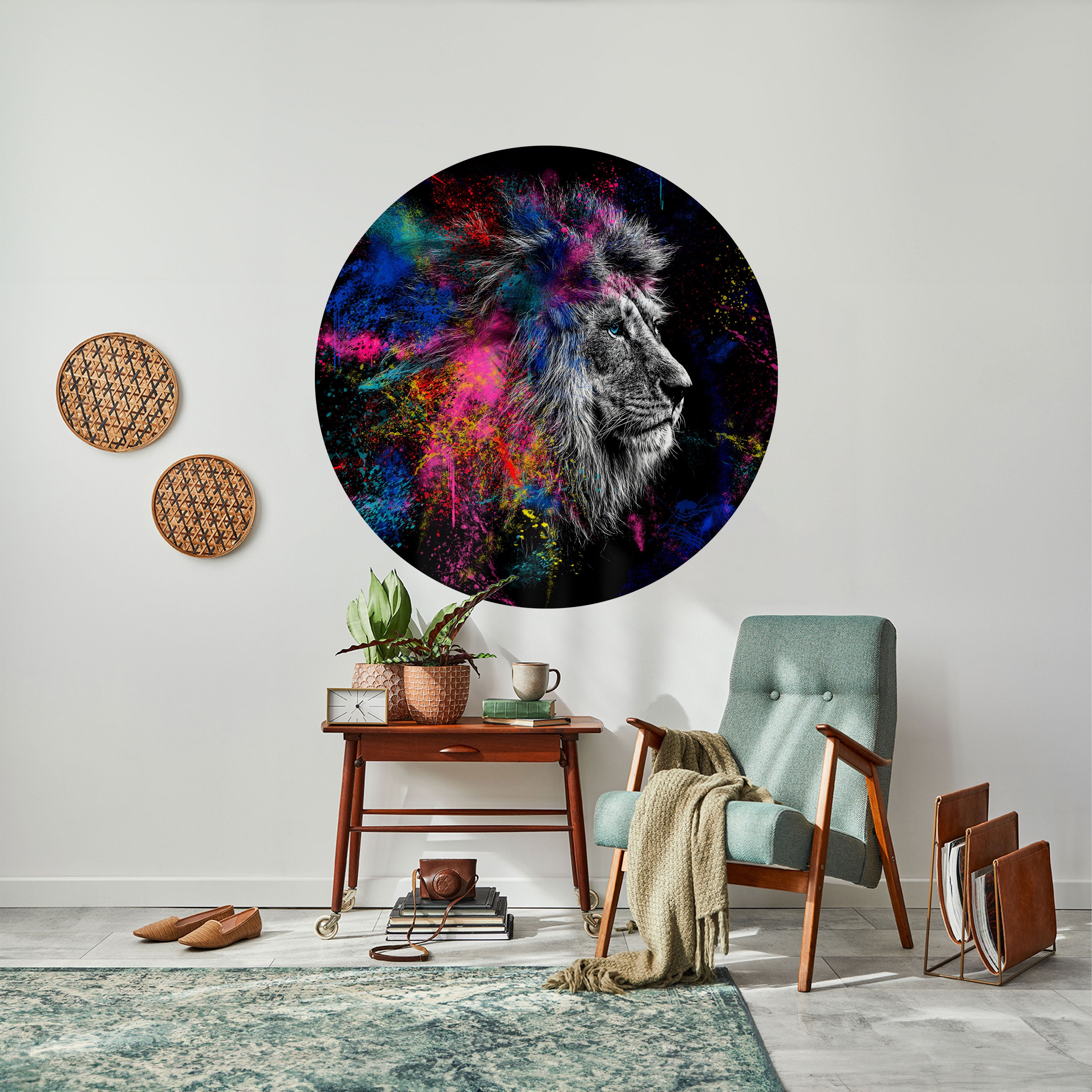 LION ARTISTRY Naklejka okrągła