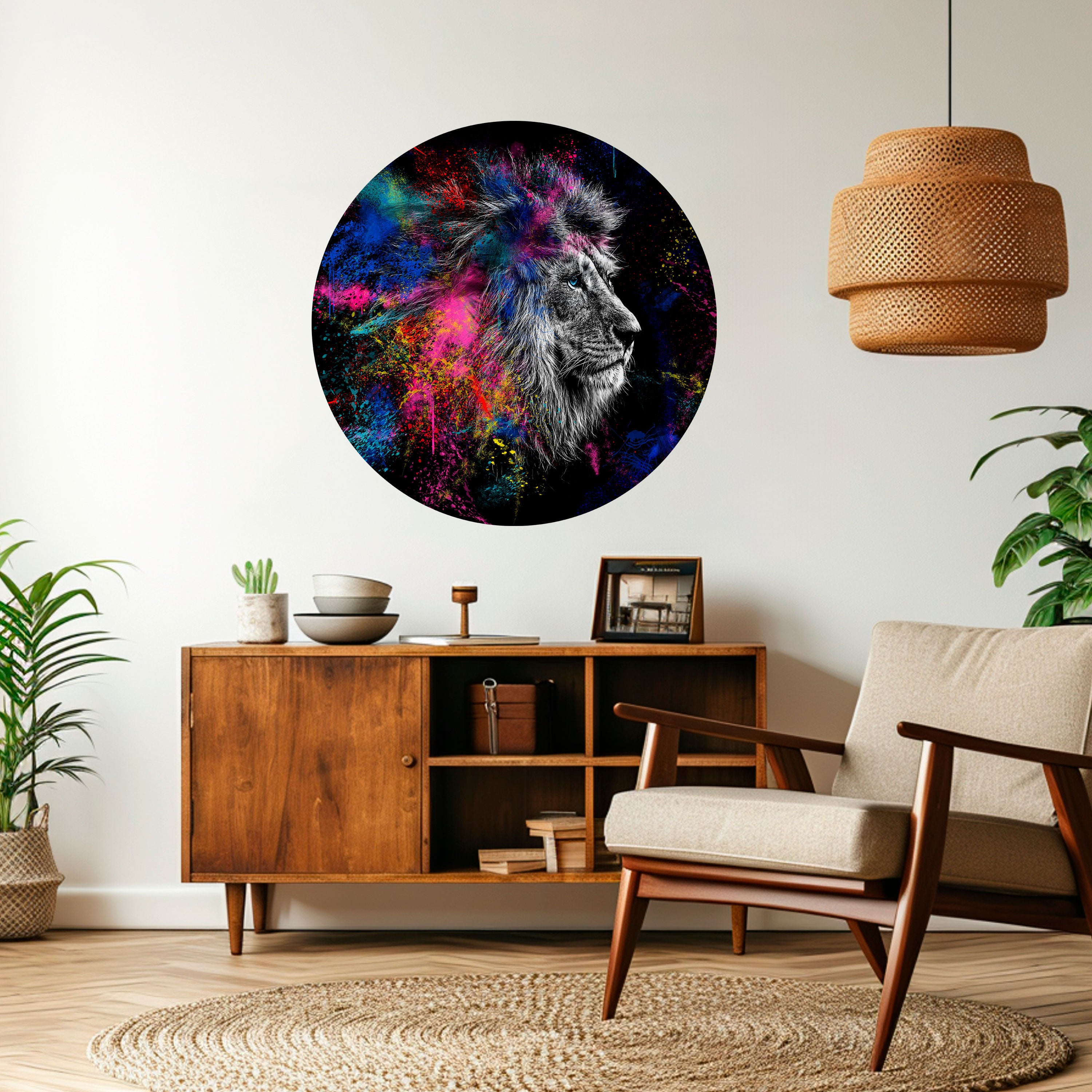LION ARTISTRY Naklejka okrągła
