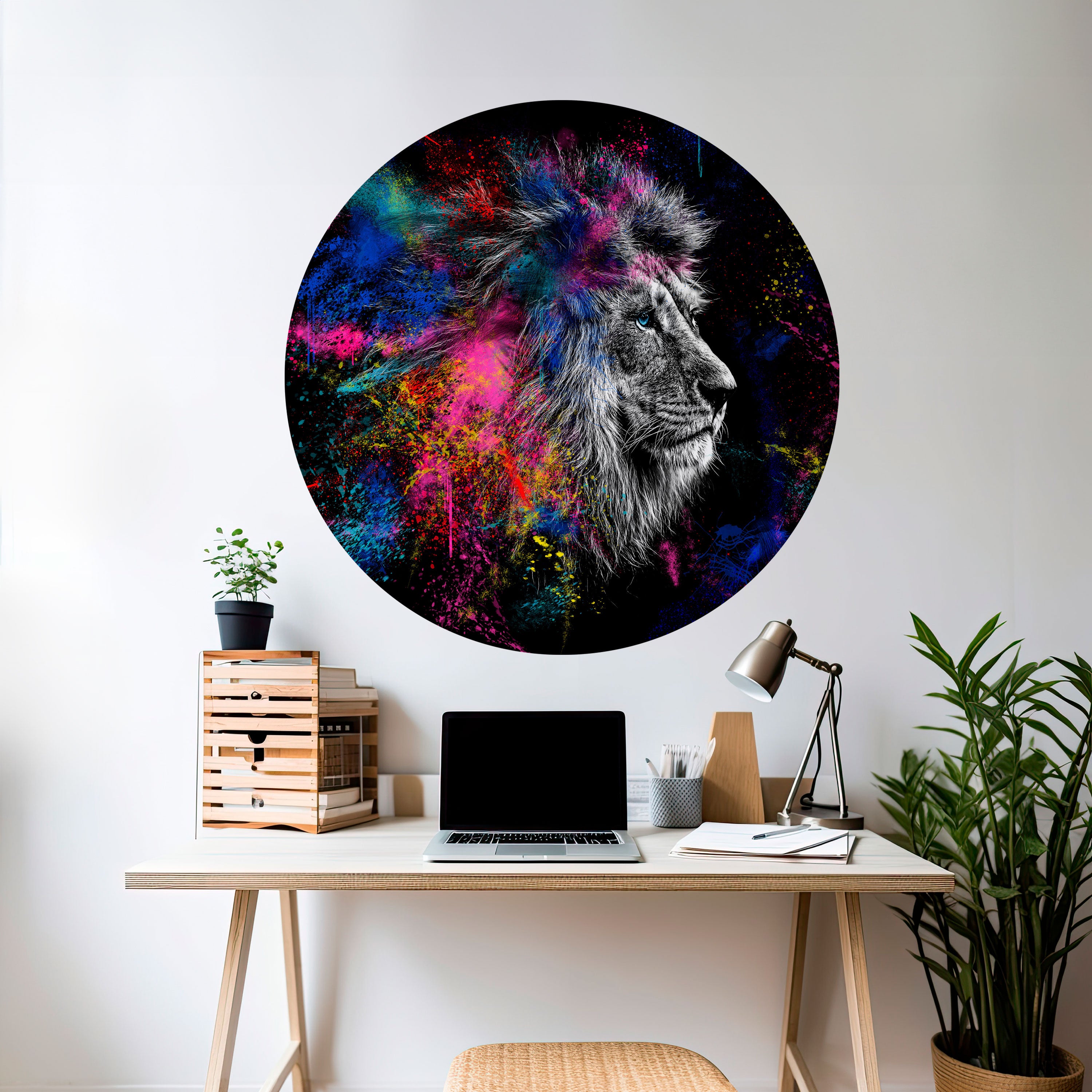 LION ARTISTRY Naklejka okrągła