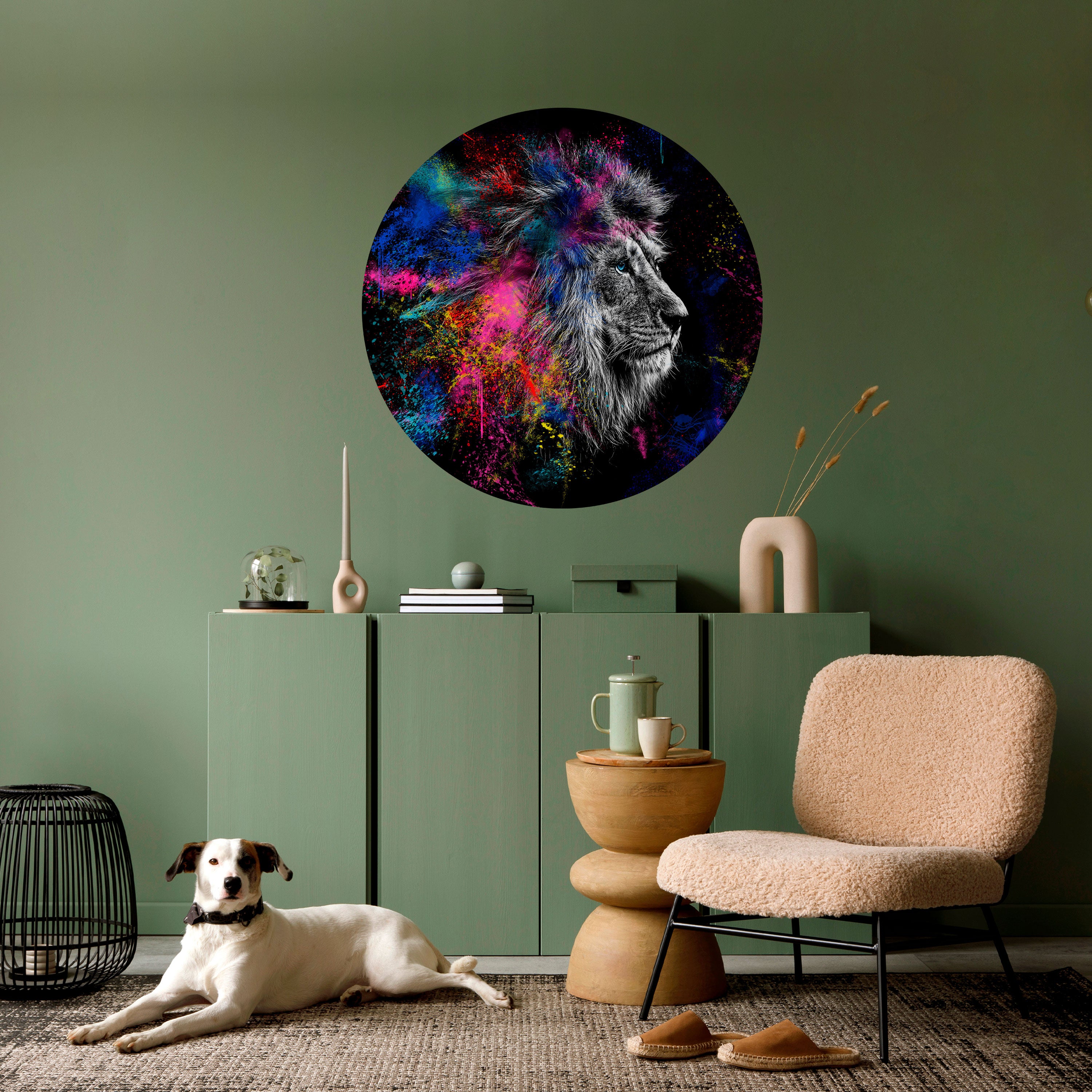 LION ARTISTRY Naklejka okrągła