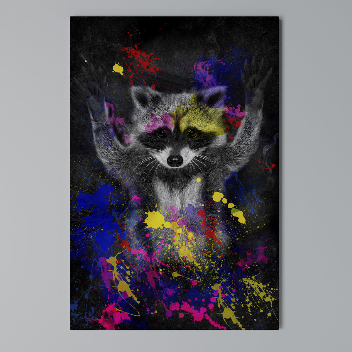 RACCOON ARTISTRY Pionowy obraz na płótnie