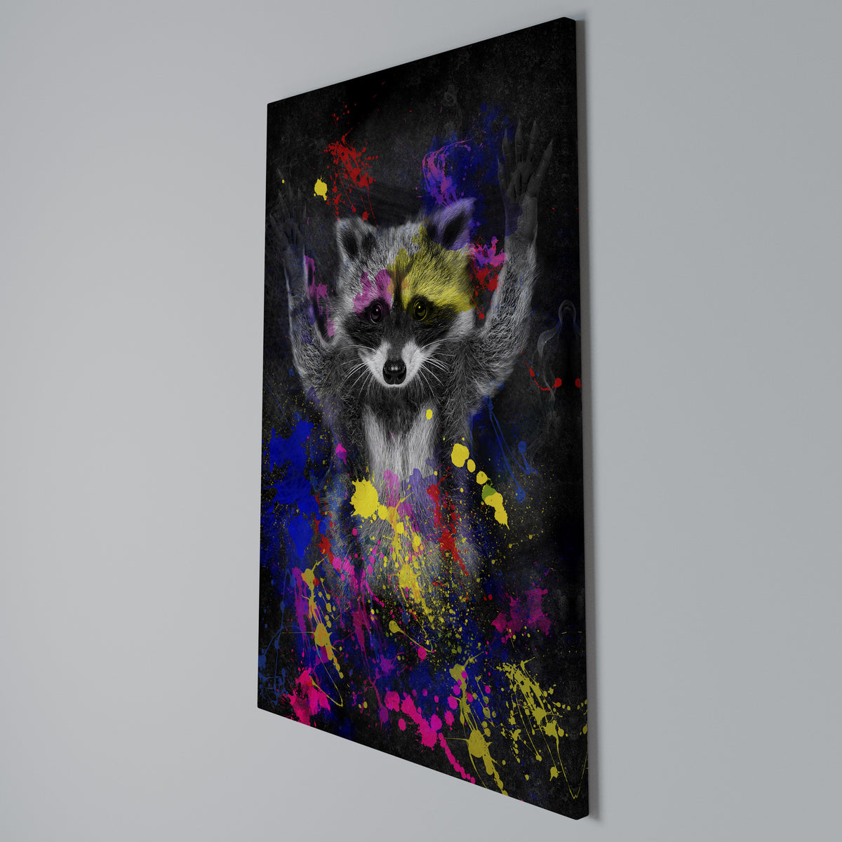 RACCOON ARTISTRY Pionowy obraz na płótnie