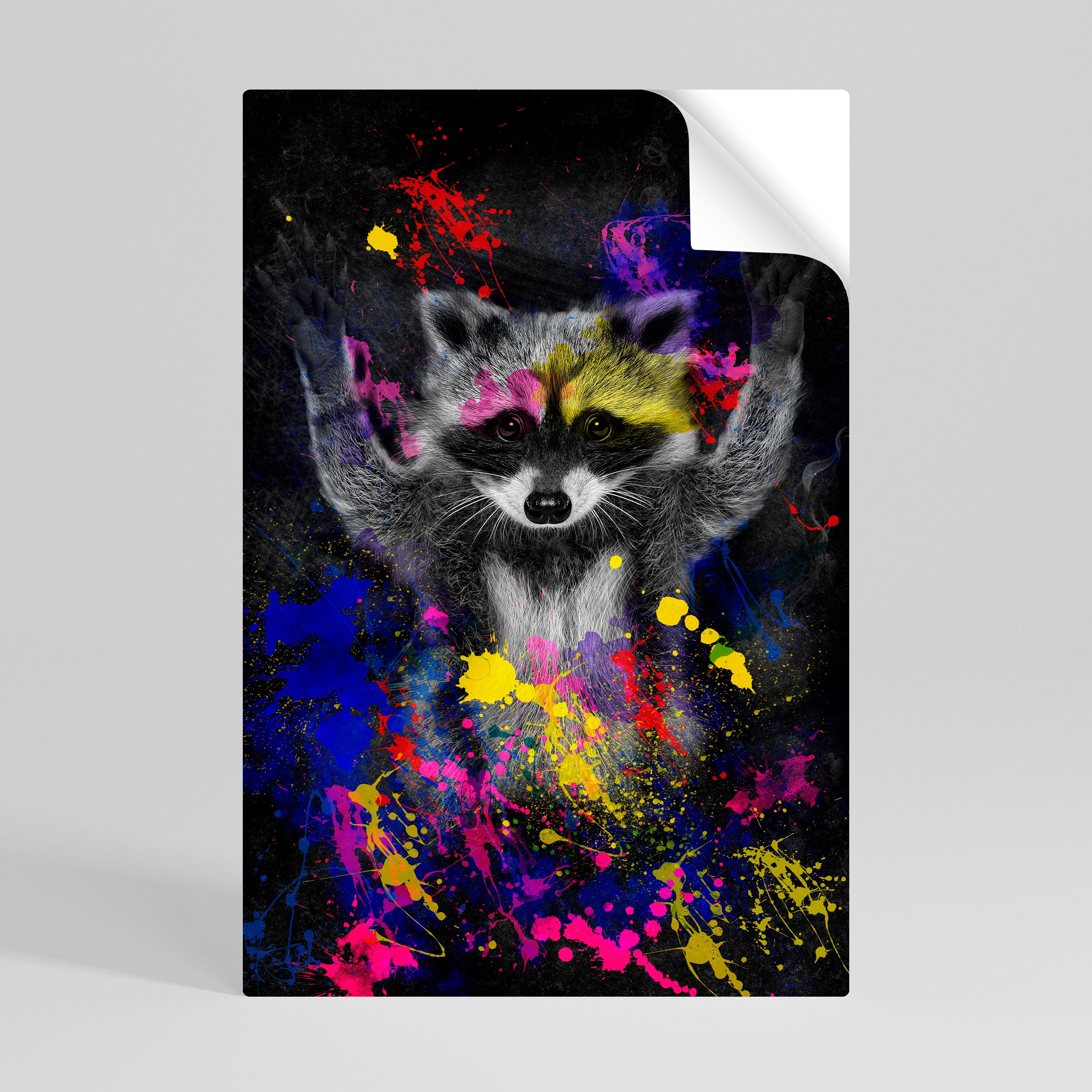 RACCOON ARTISTRY Naklejka/Plakat pionowy