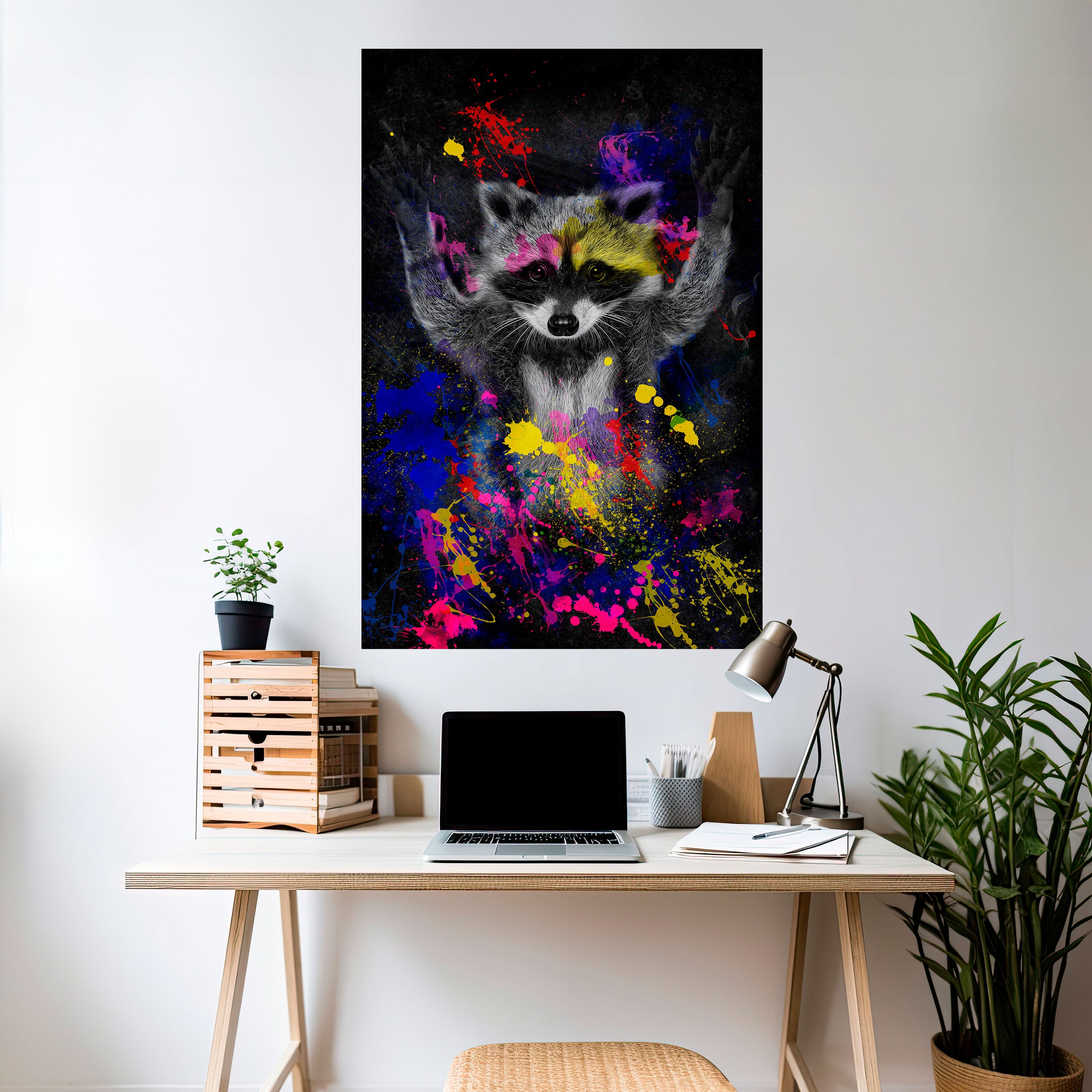 RACCOON ARTISTRY Naklejka/Plakat pionowy