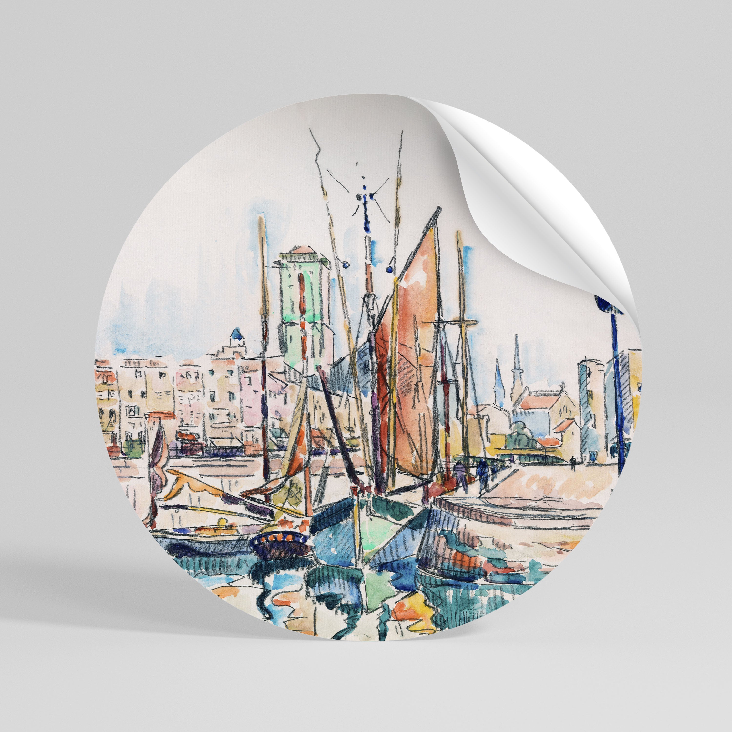 LA ROCHELLE Naklejka - okrągła