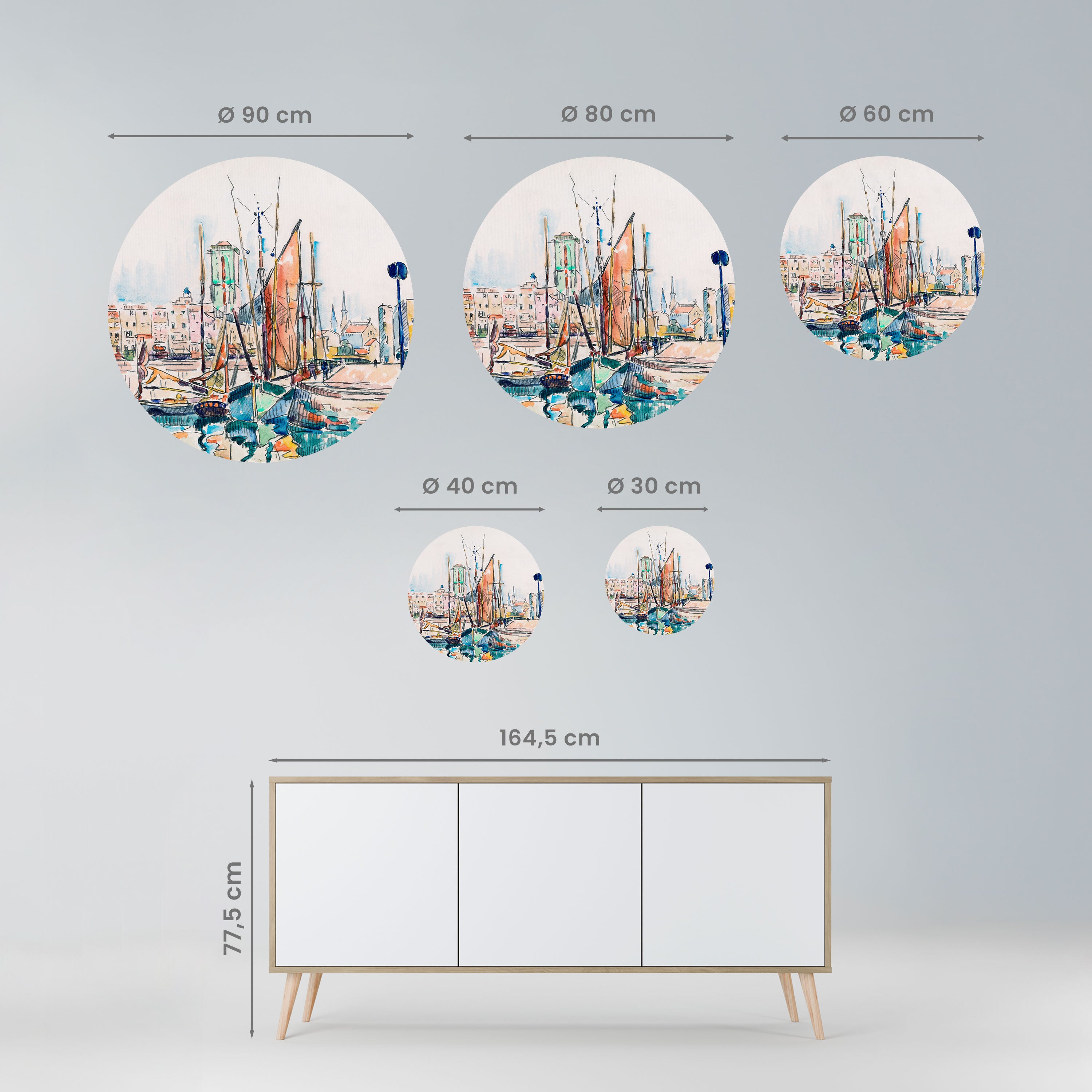 LA ROCHELLE Naklejka okrągła