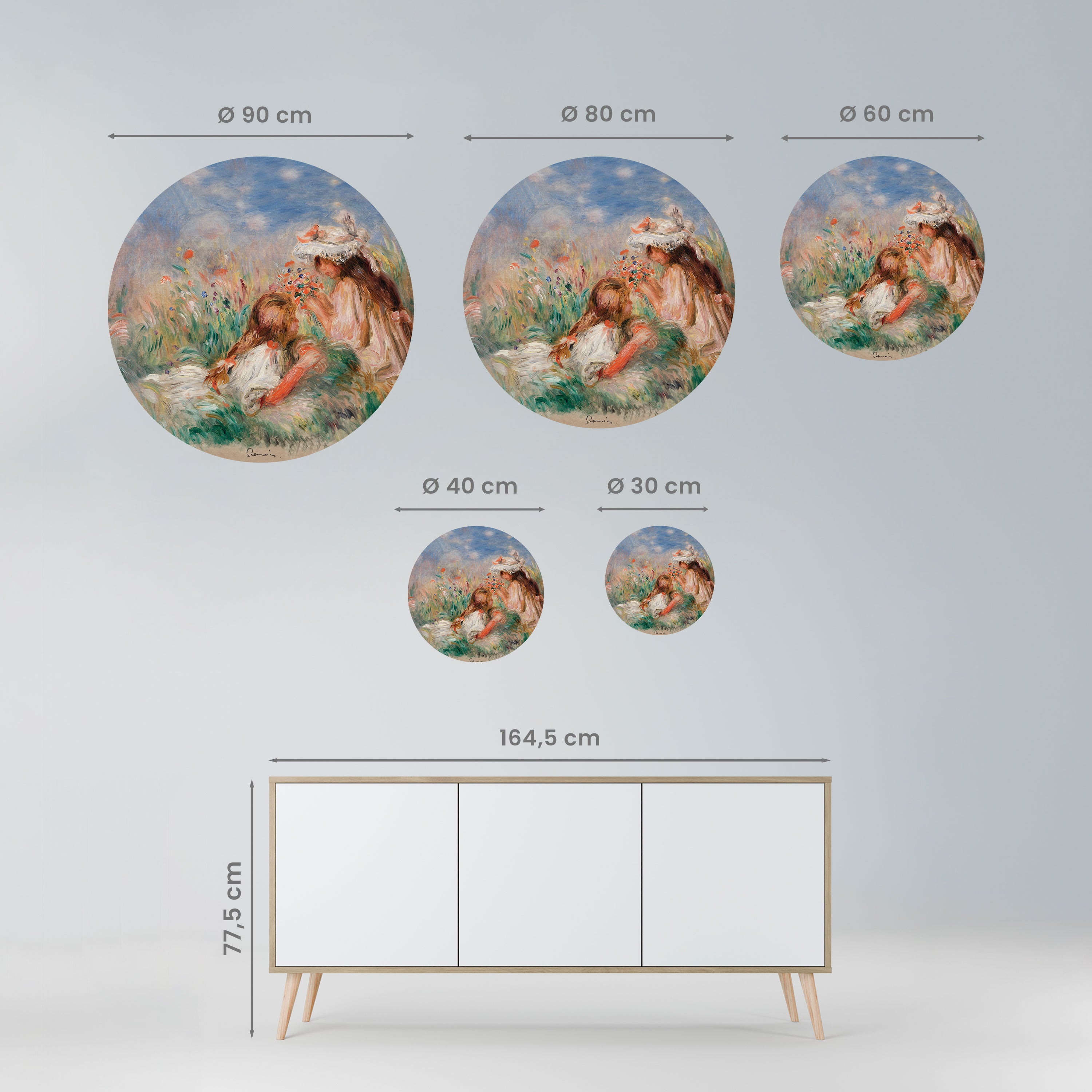 GIRLS IN THE GRASS Naklejka okrągła