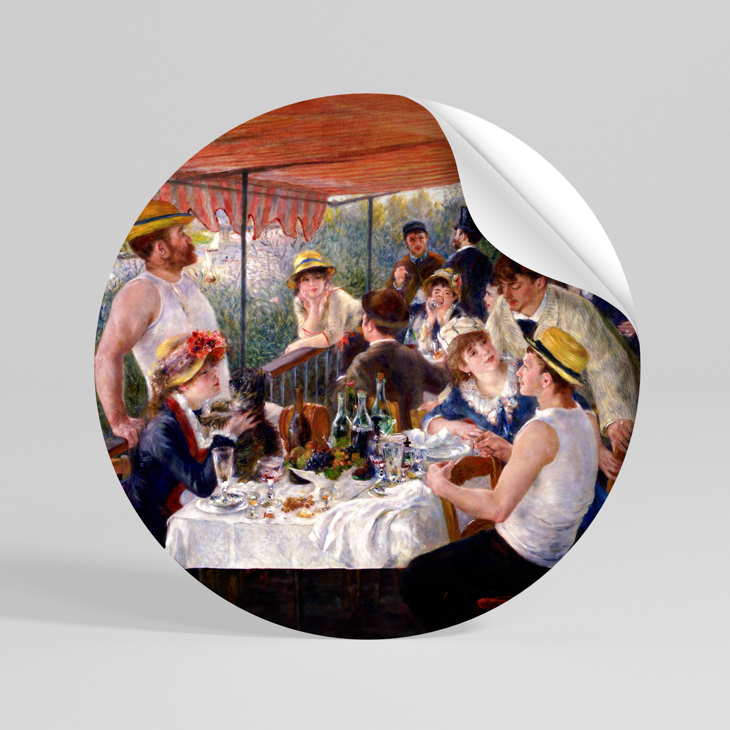 LUNCHEON OF THE BOATING PARTY Naklejka - okrągła