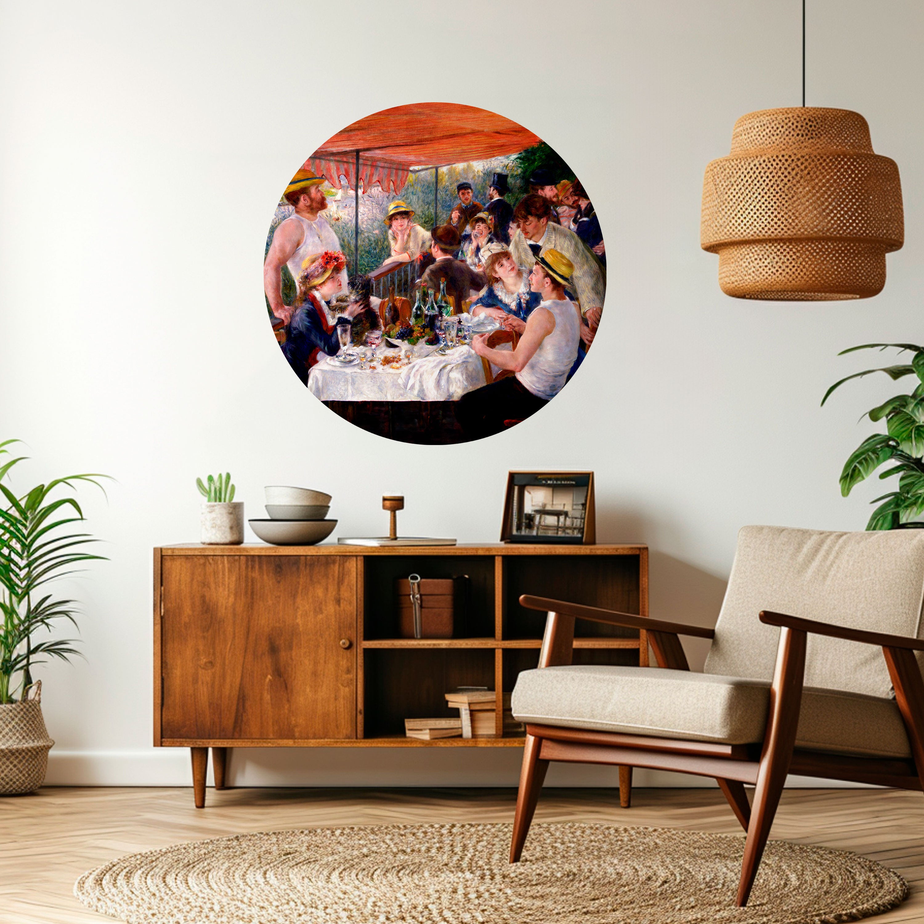 LUNCHEON OF THE BOATING PARTY Naklejka okrągła