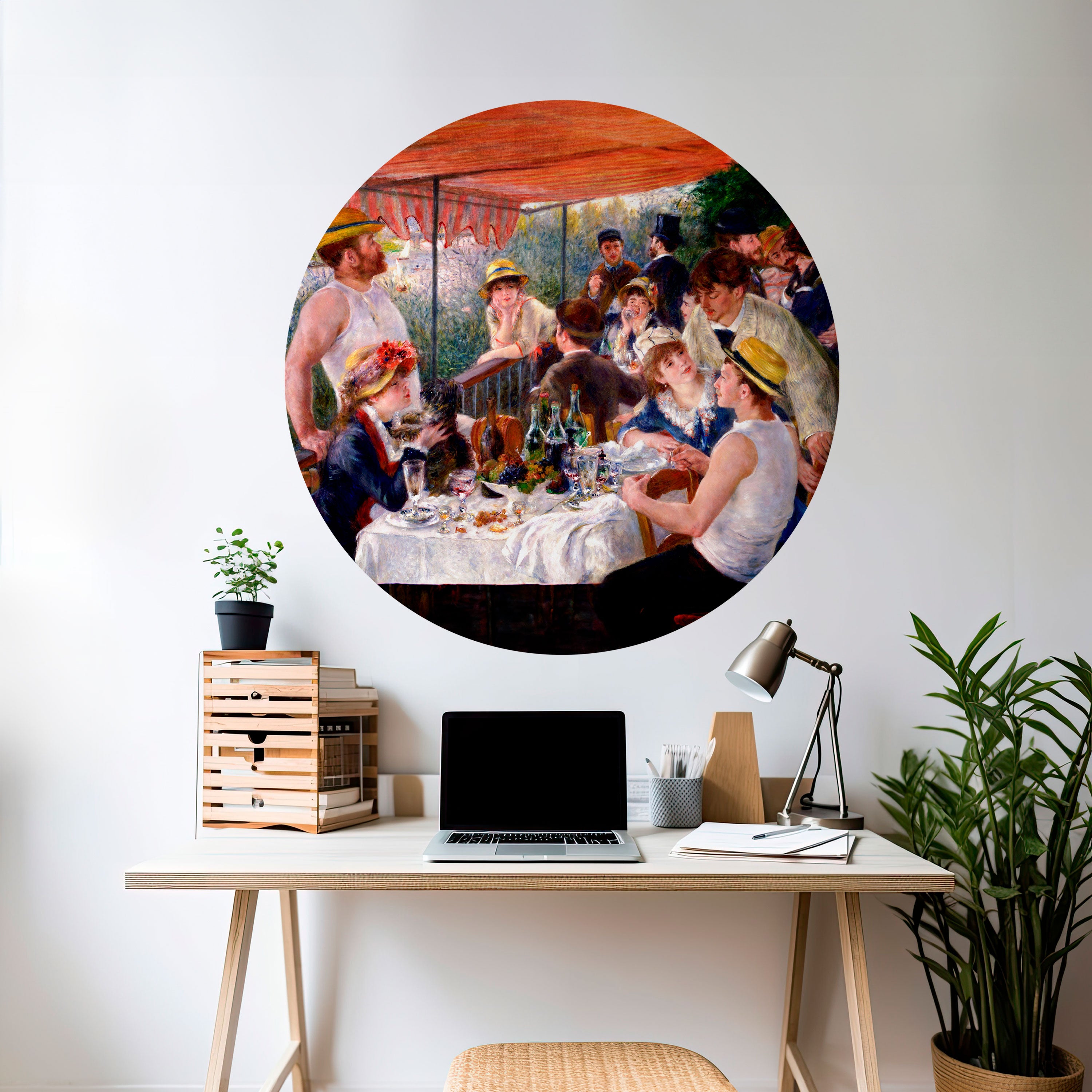 LUNCHEON OF THE BOATING PARTY Naklejka okrągła