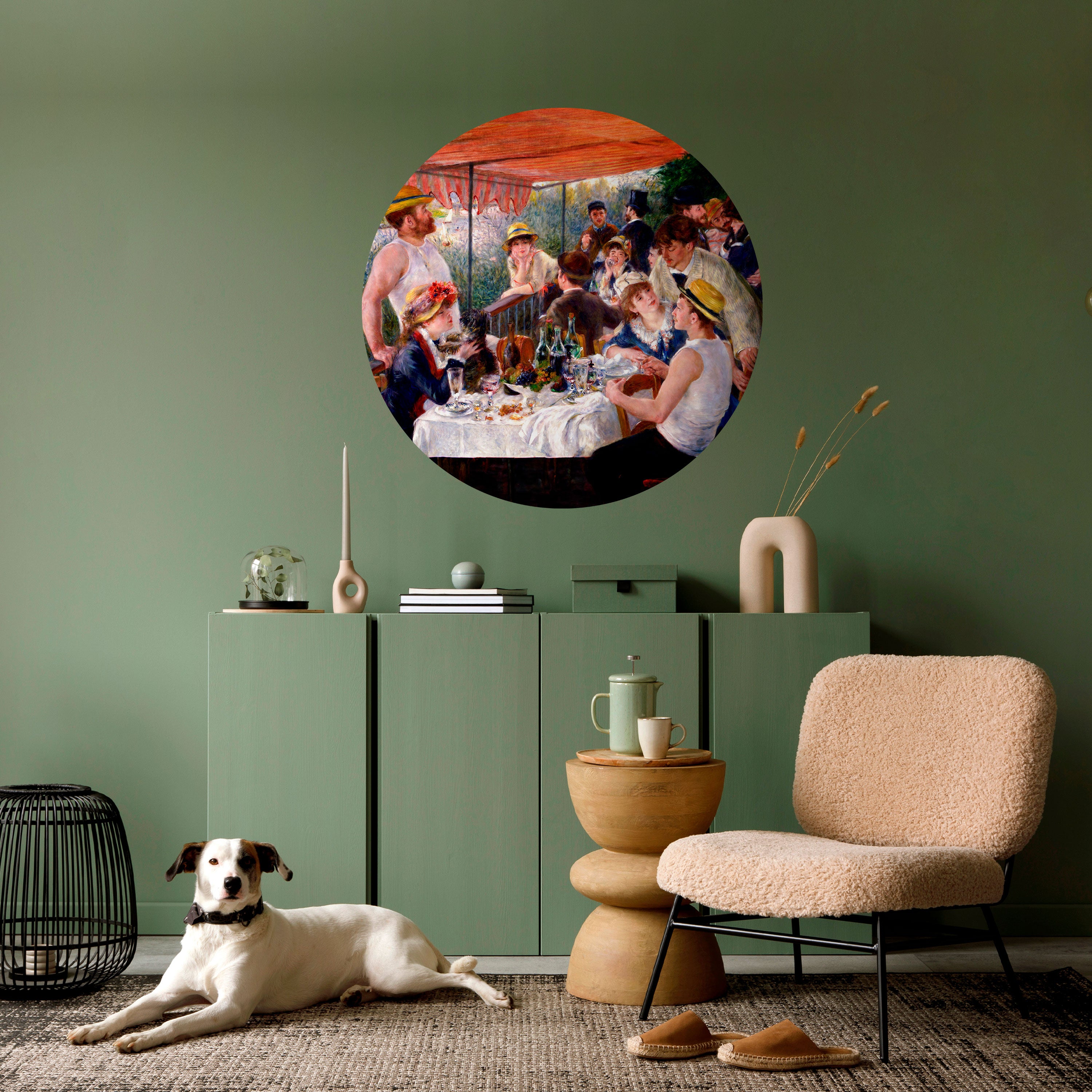 LUNCHEON OF THE BOATING PARTY Naklejka okrągła