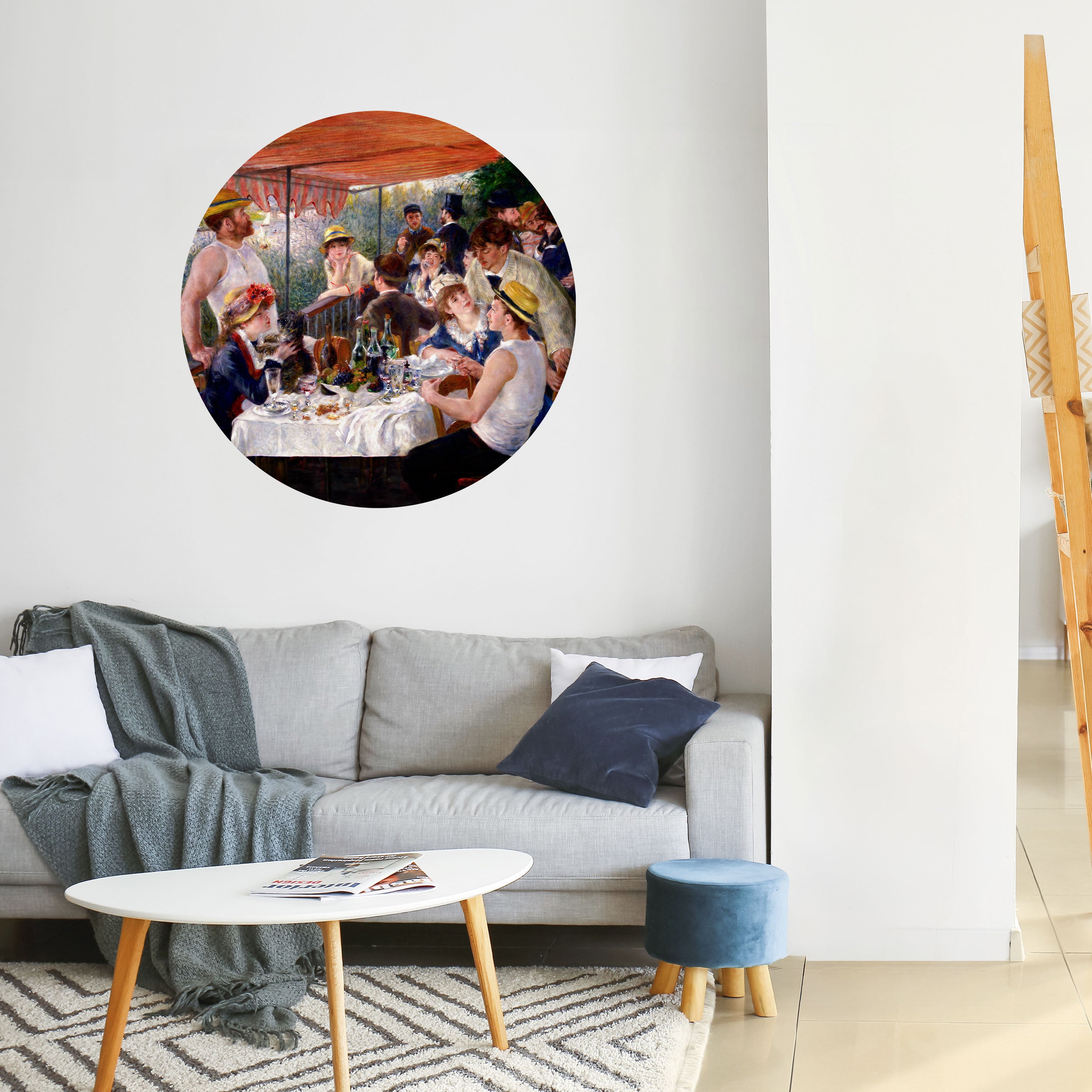 LUNCHEON OF THE BOATING PARTY Naklejka okrągła