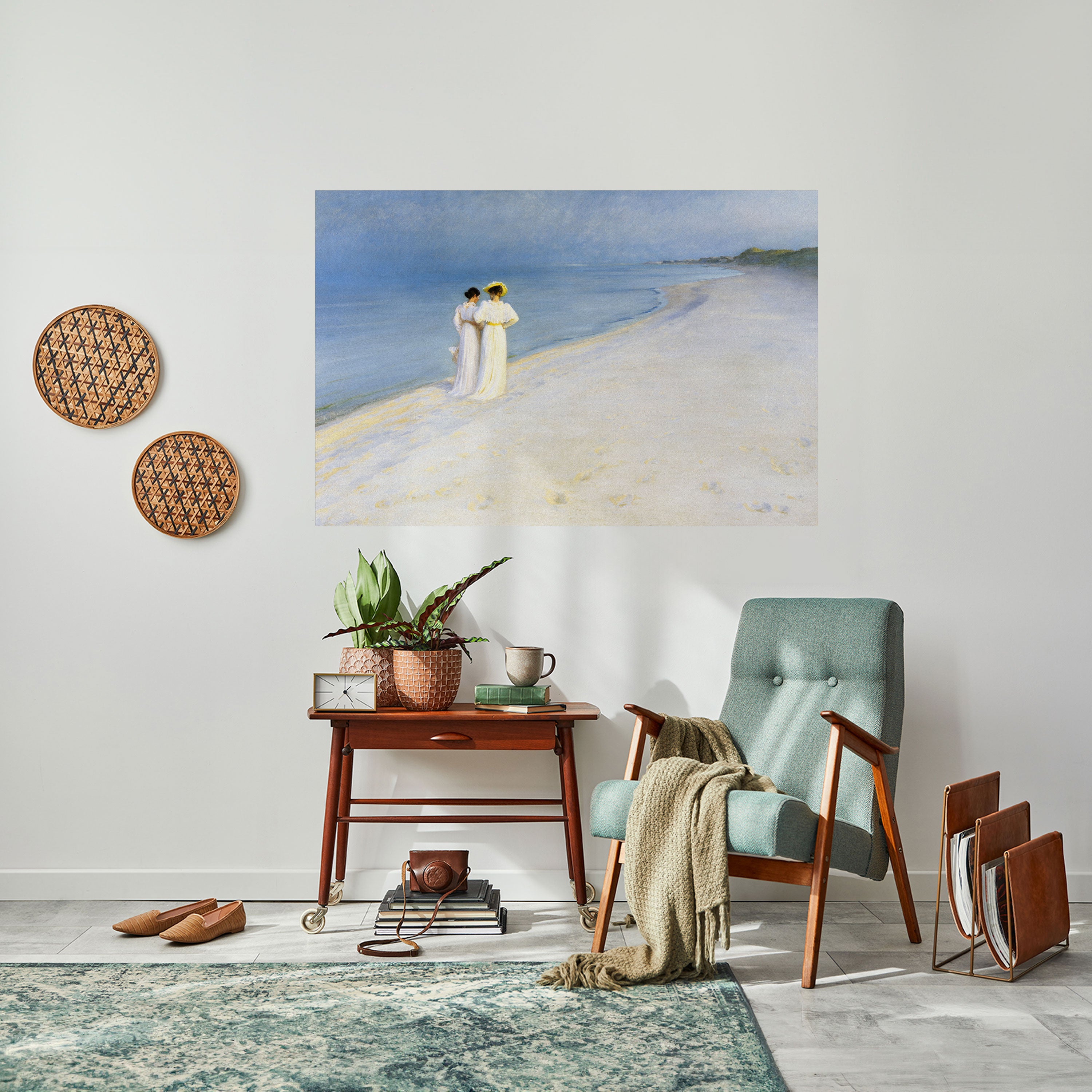 SUMMER EVENING ON SKAGEN'S BEACH Naklejka/Plakat poziomy
