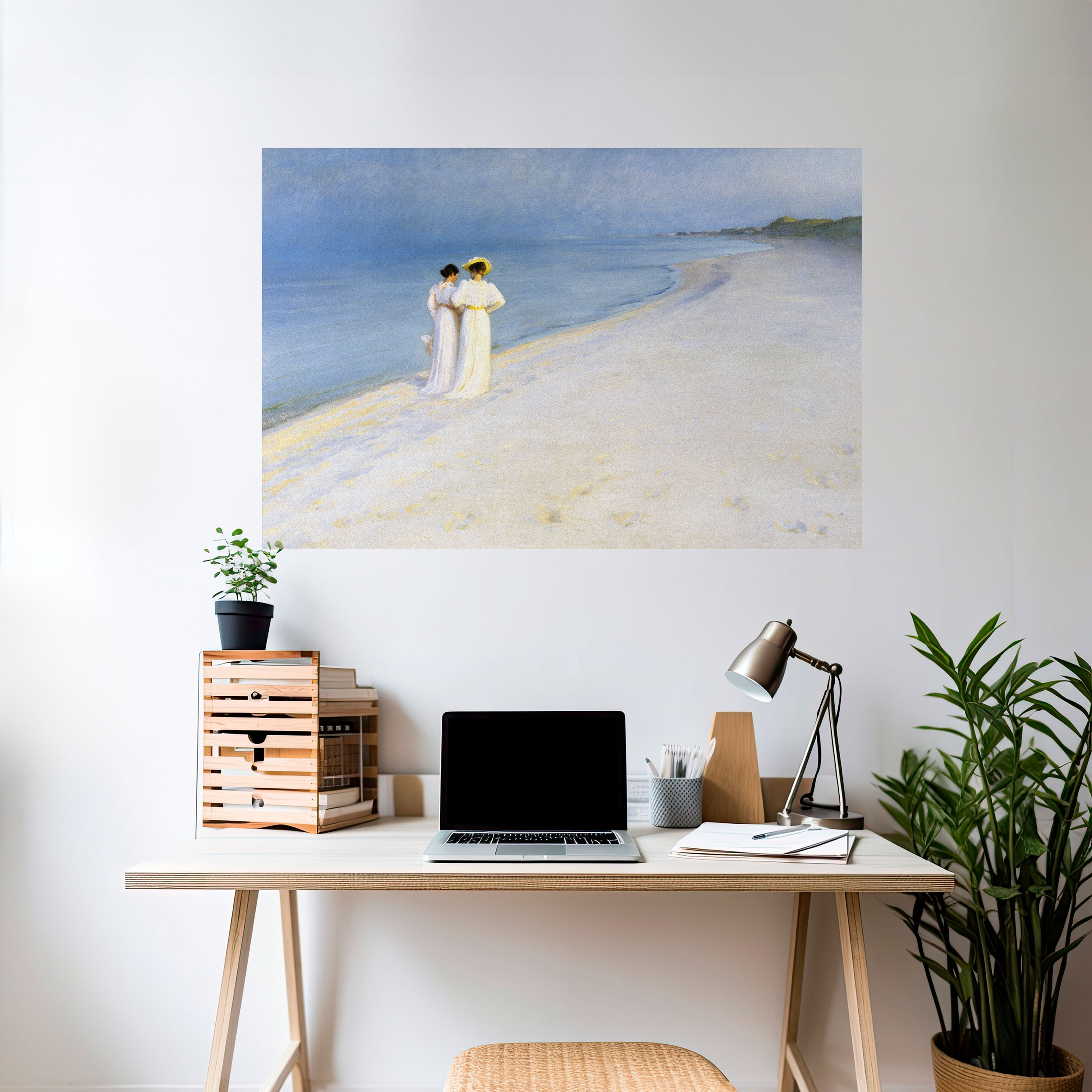 SUMMER EVENING ON SKAGEN'S BEACH Naklejka/Plakat poziomy