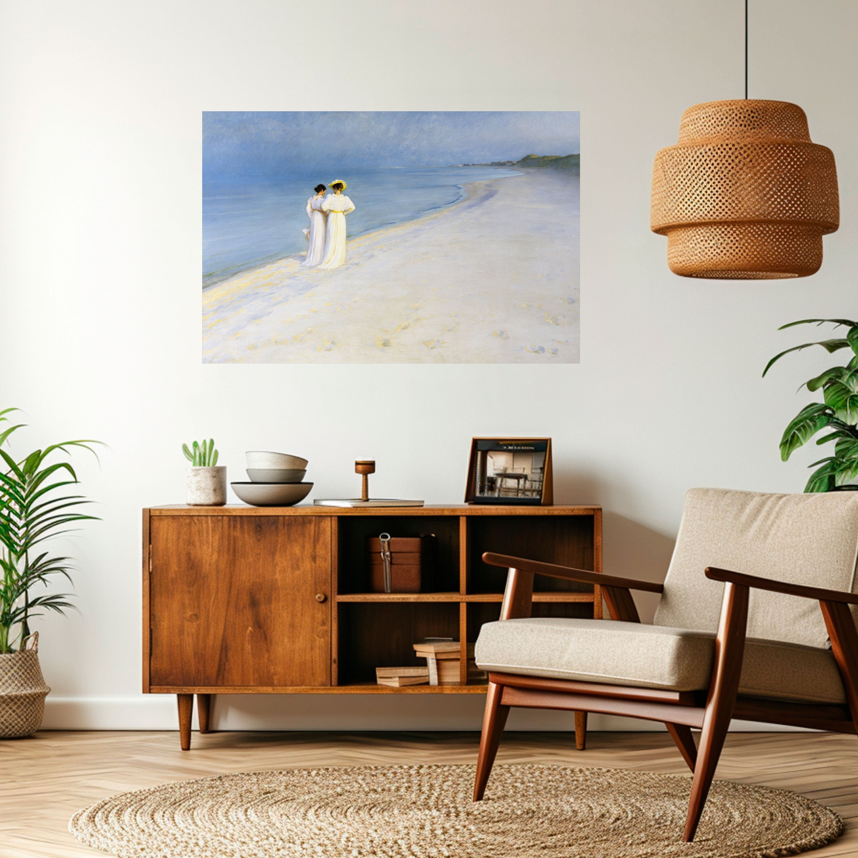 SUMMER EVENING ON SKAGEN'S BEACH Naklejka/Plakat poziomy
